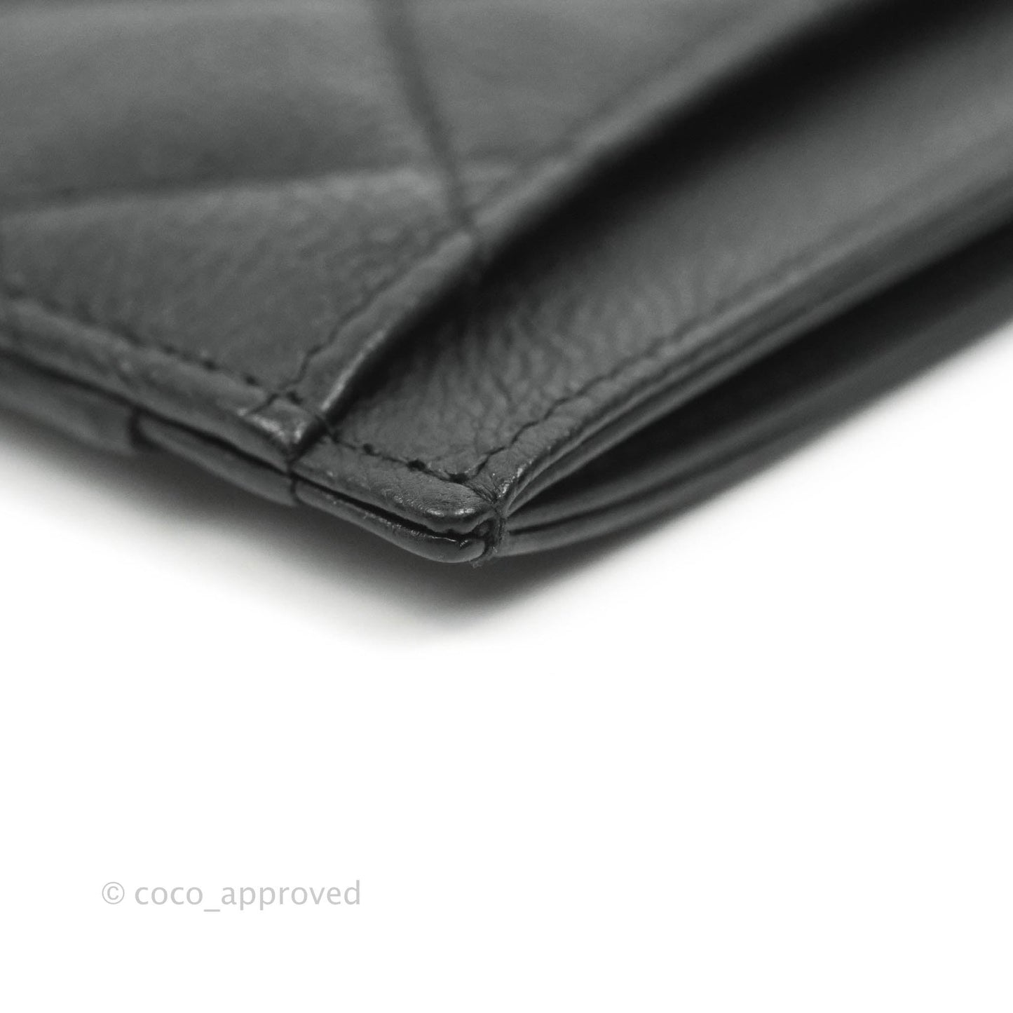 Chanel Quilted Classic Flat Card Holder So Black Calfskin