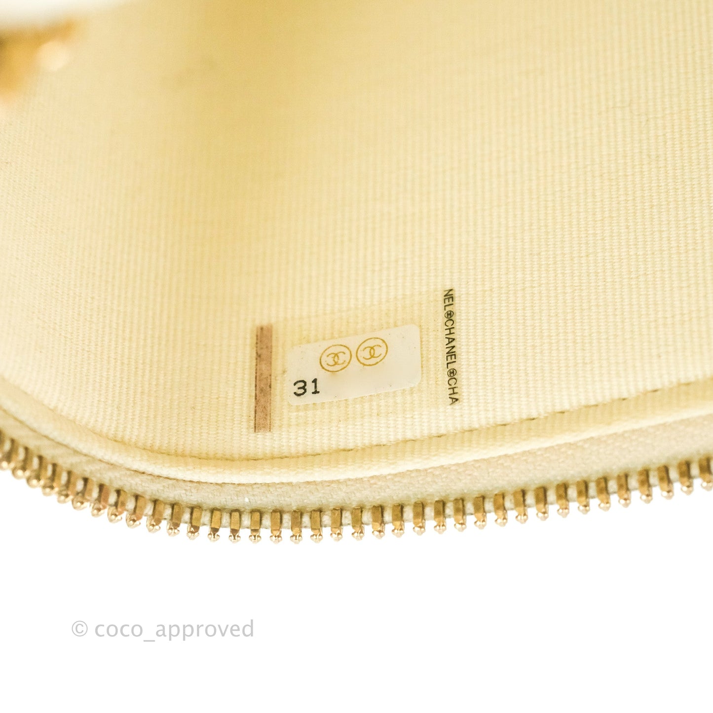 Chanel Classic Vanity with Chain Ivory Caviar Gold Hardware