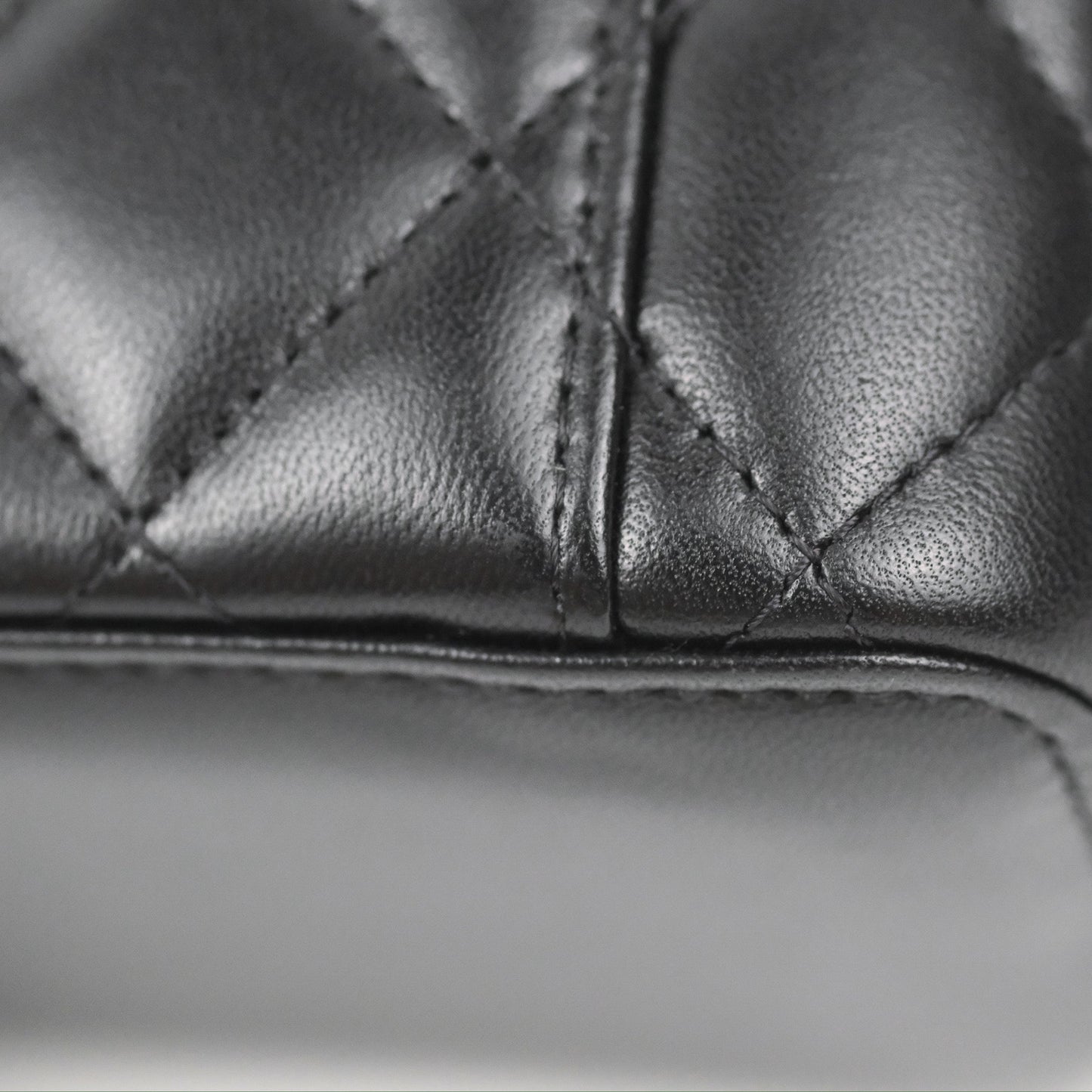Chanel Vanity Rectangular Top Handle Black Lambskin Gold Hardware