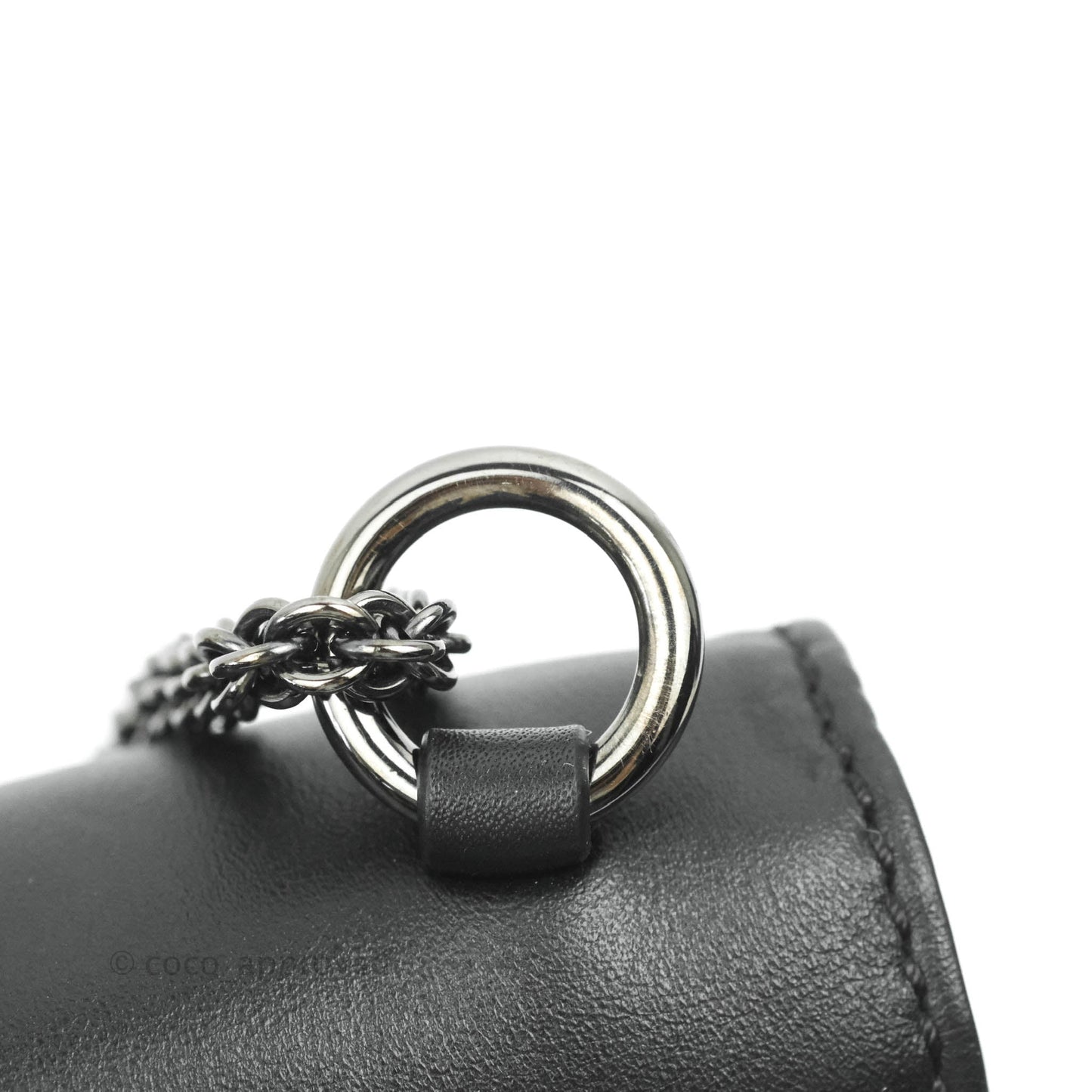 Valentino Vitello Small Glam Lock Rockstud Flap So Black