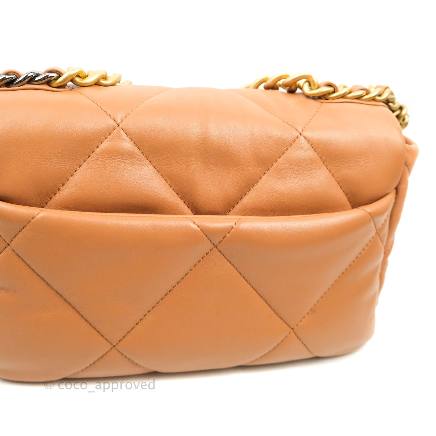 Chanel 19 Small Caramel Dark Beige Lambskin Mixed Hardware 21K