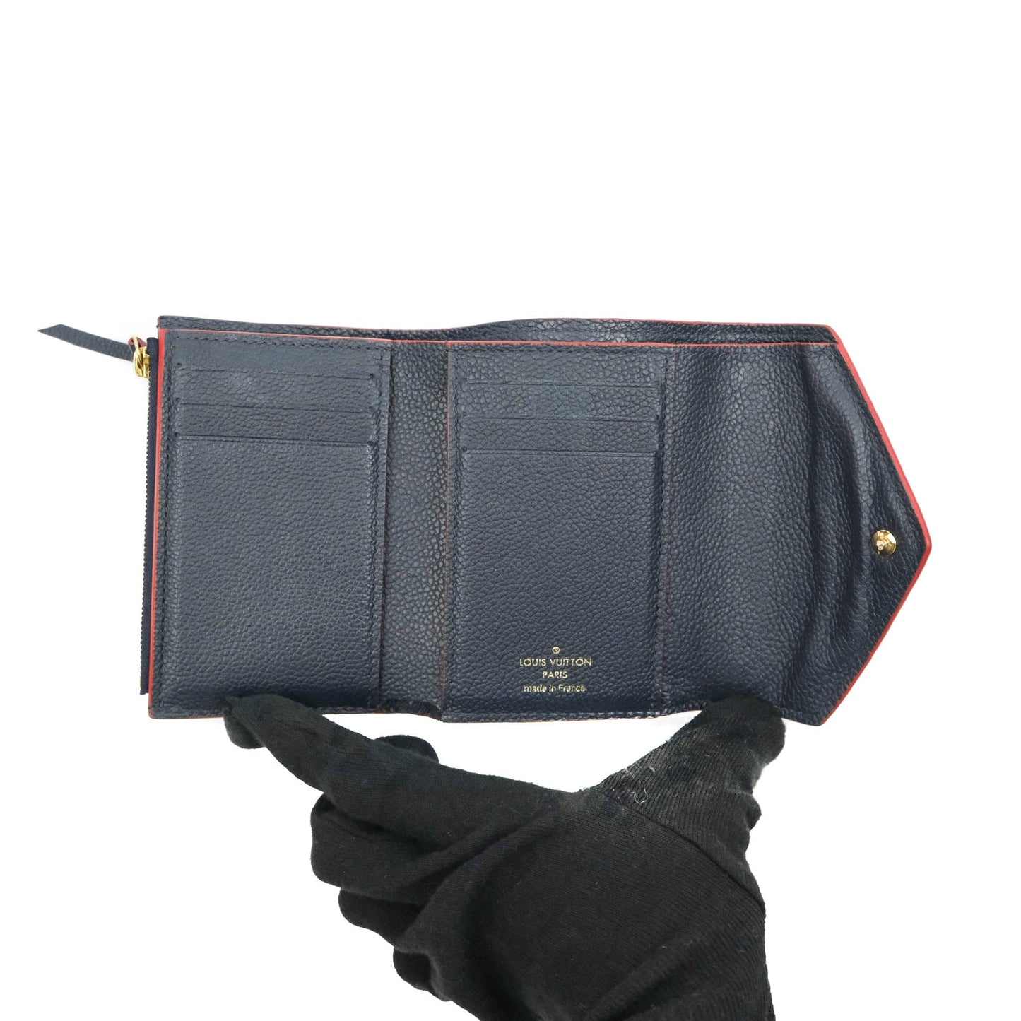 Louis Vuitton Victorine Wallet Marine Rouge Monogram Empreinte