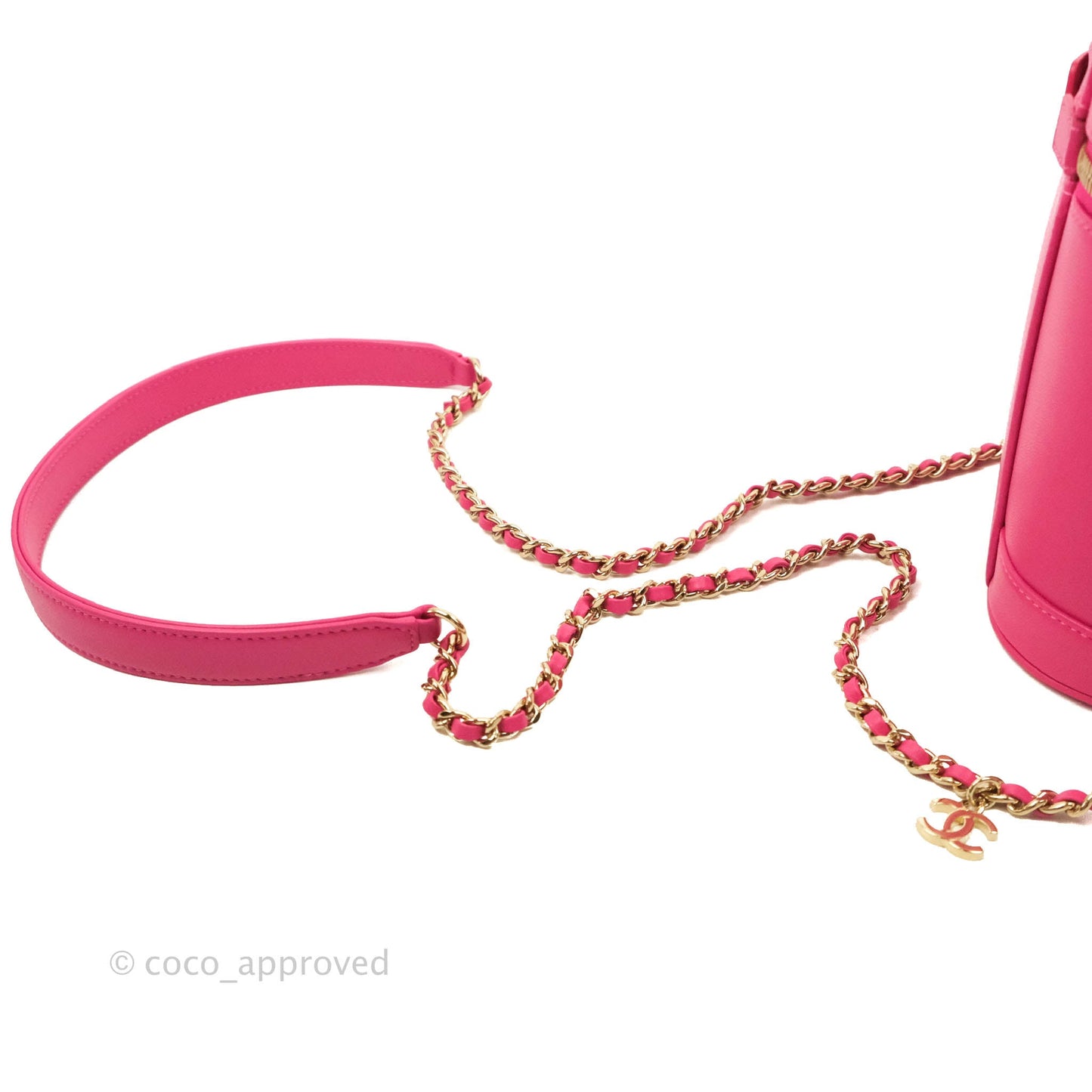Chanel CC Mania Vanity Case Pink Lambskin Gold Hardware