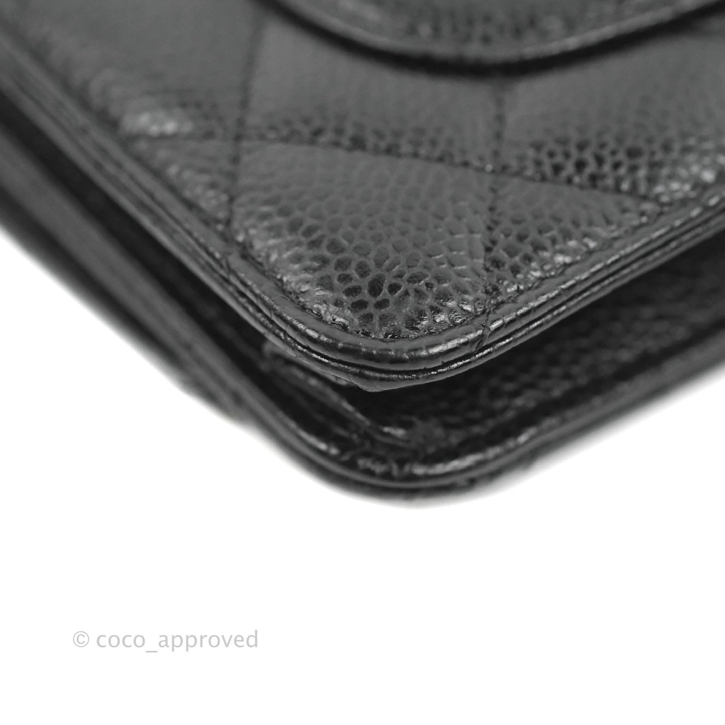 Chanel Quilted Classic WOC Black Caviar Silver Hardware
