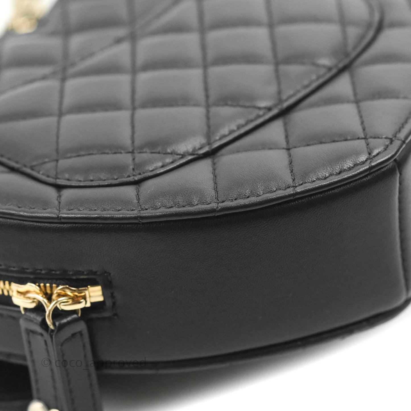 Chanel Large Heart Bag Black Lambskin Gold Hardware 22S