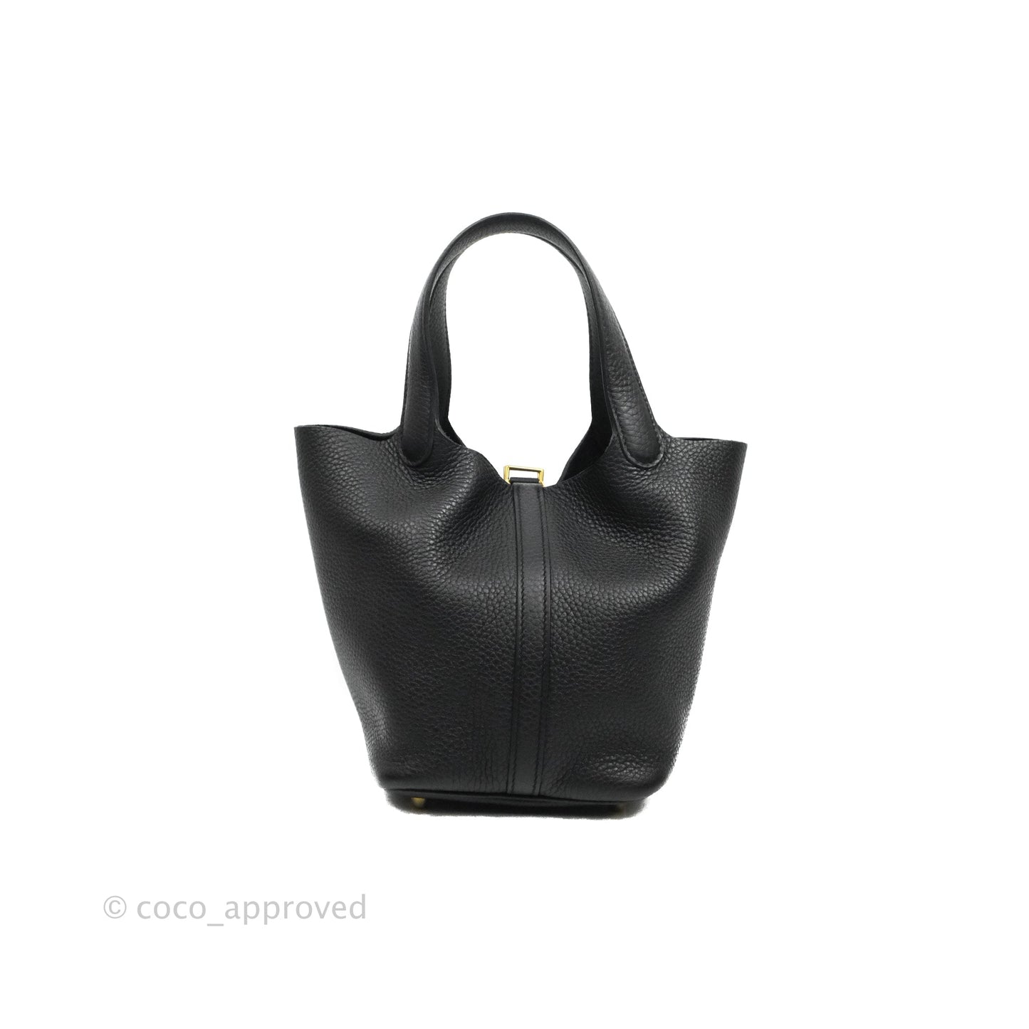 Hermès Picotin Lock 18 Black Clemence Gold Hardware