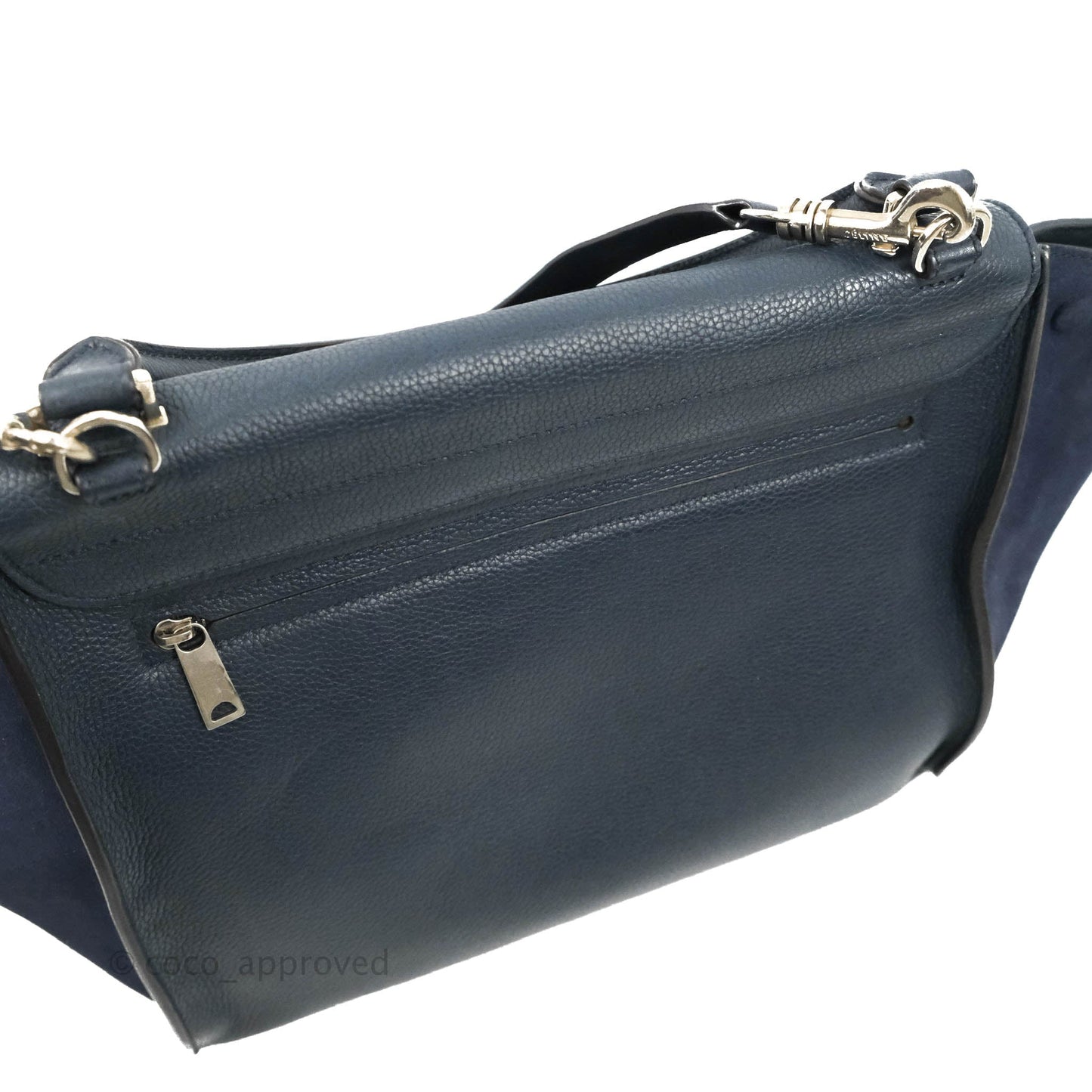 Celine Small Sleek Trapeze Navy Calfskin