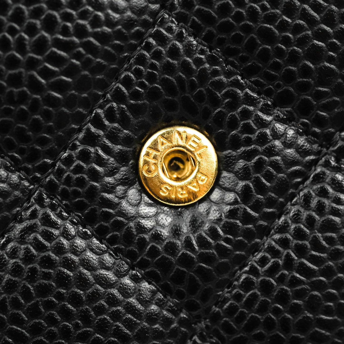 Chanel Quilted Wallet on Chain WOC Black Caviar Gold Hardware