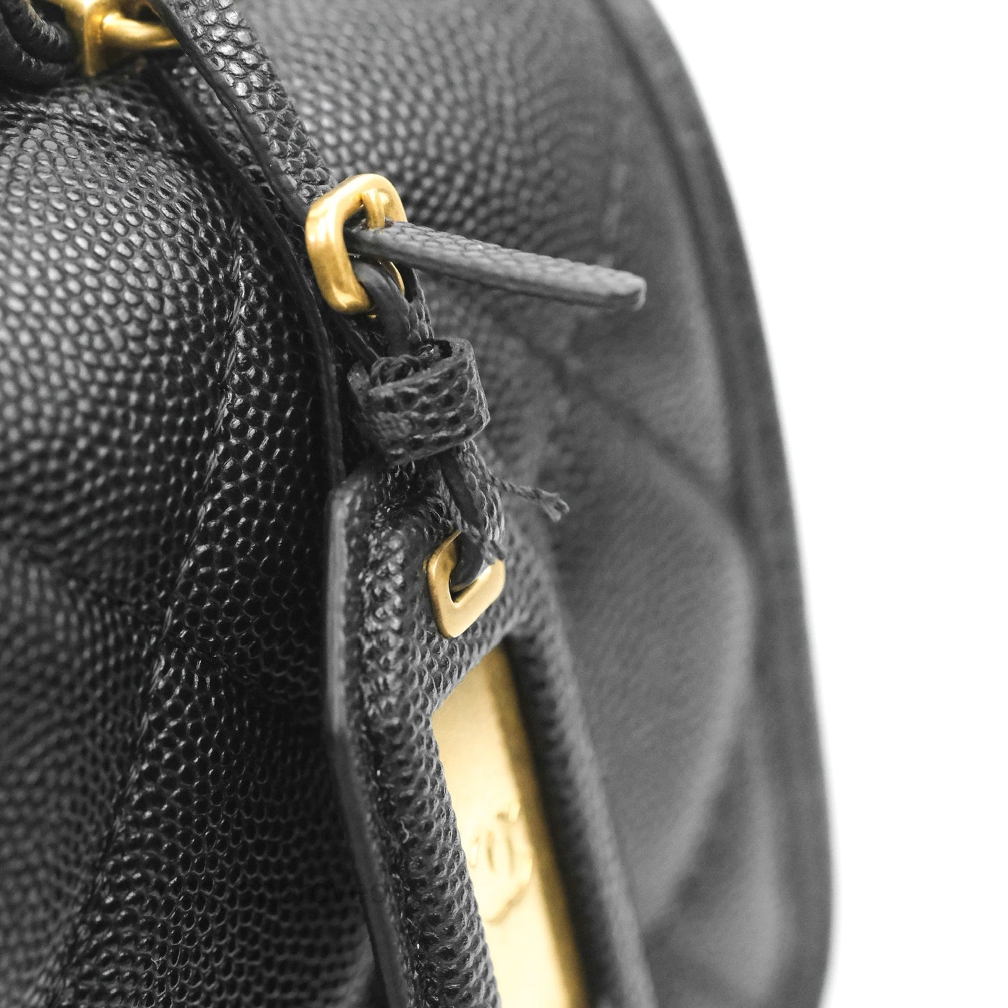 Chanel Mini School Memory Top Handle Flap Bag Black Caviar Aged Gold Hardware