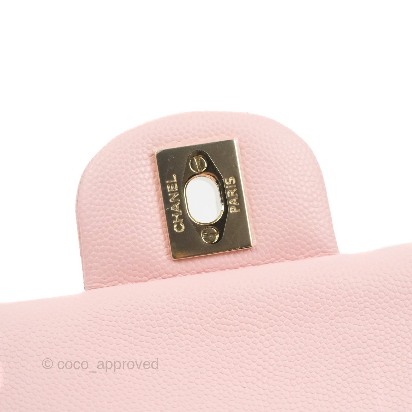 Chanel Small S/M Classic Quilted Flap Pink Caviar Gold Hardware 22S