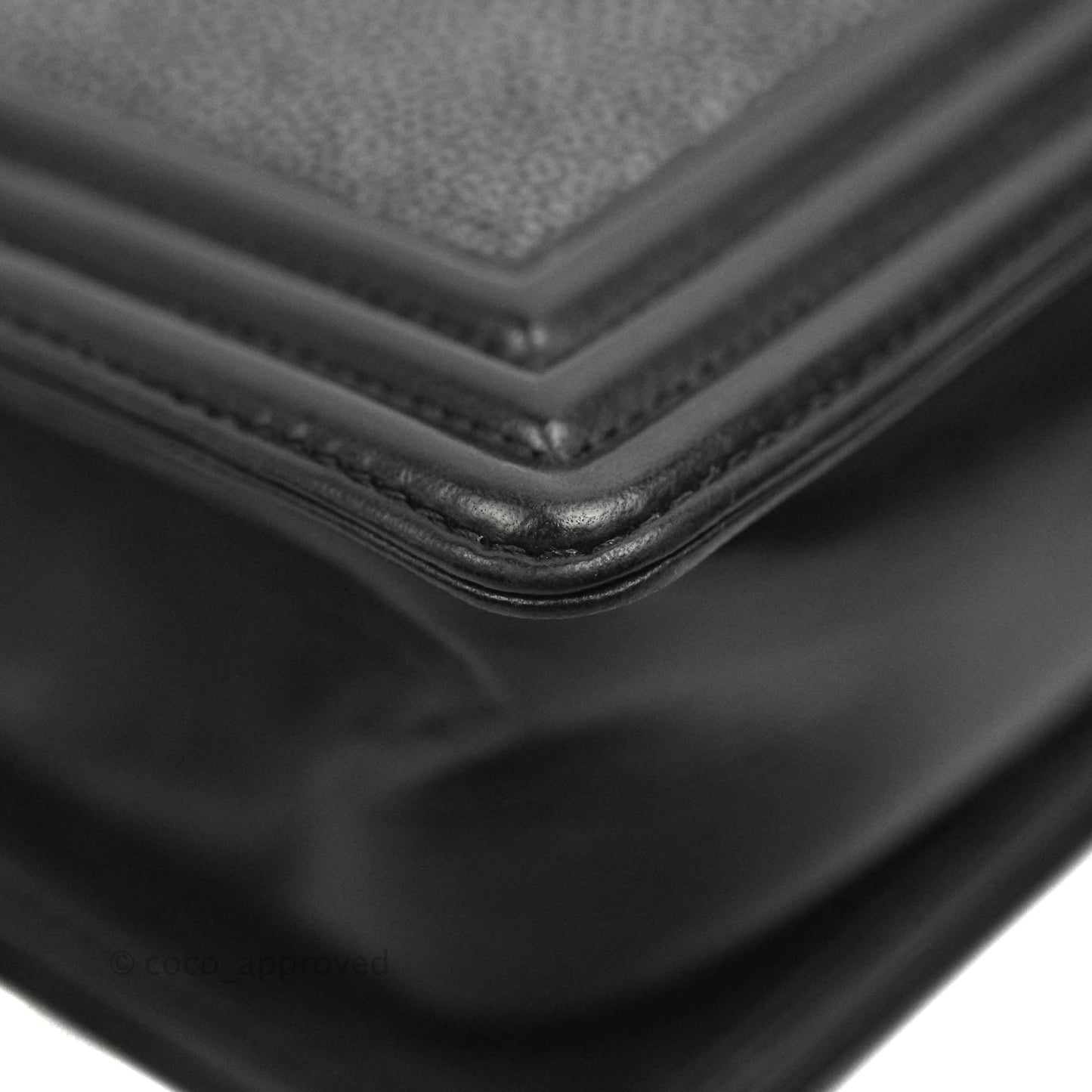 Chanel Small Boy Black Stingray Ruthenium Hardware