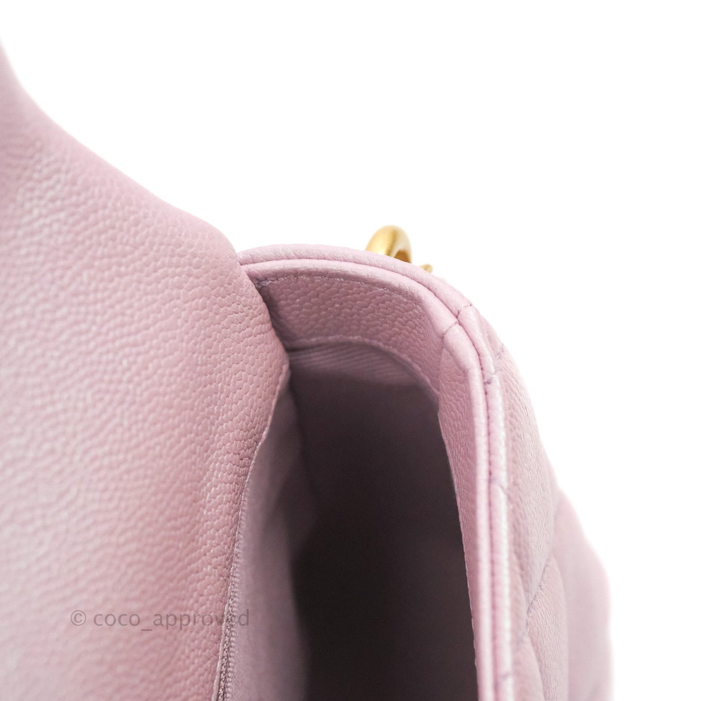 Chanel Quilted My Perfect Mini Iridescent Lilac Caviar Aged Gold Hardware 21K
