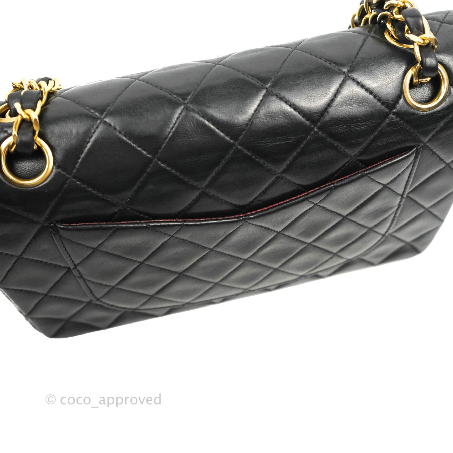 Chanel Classic Vintage Small S/M Flap Black Lambskin 24K Gold Hardware