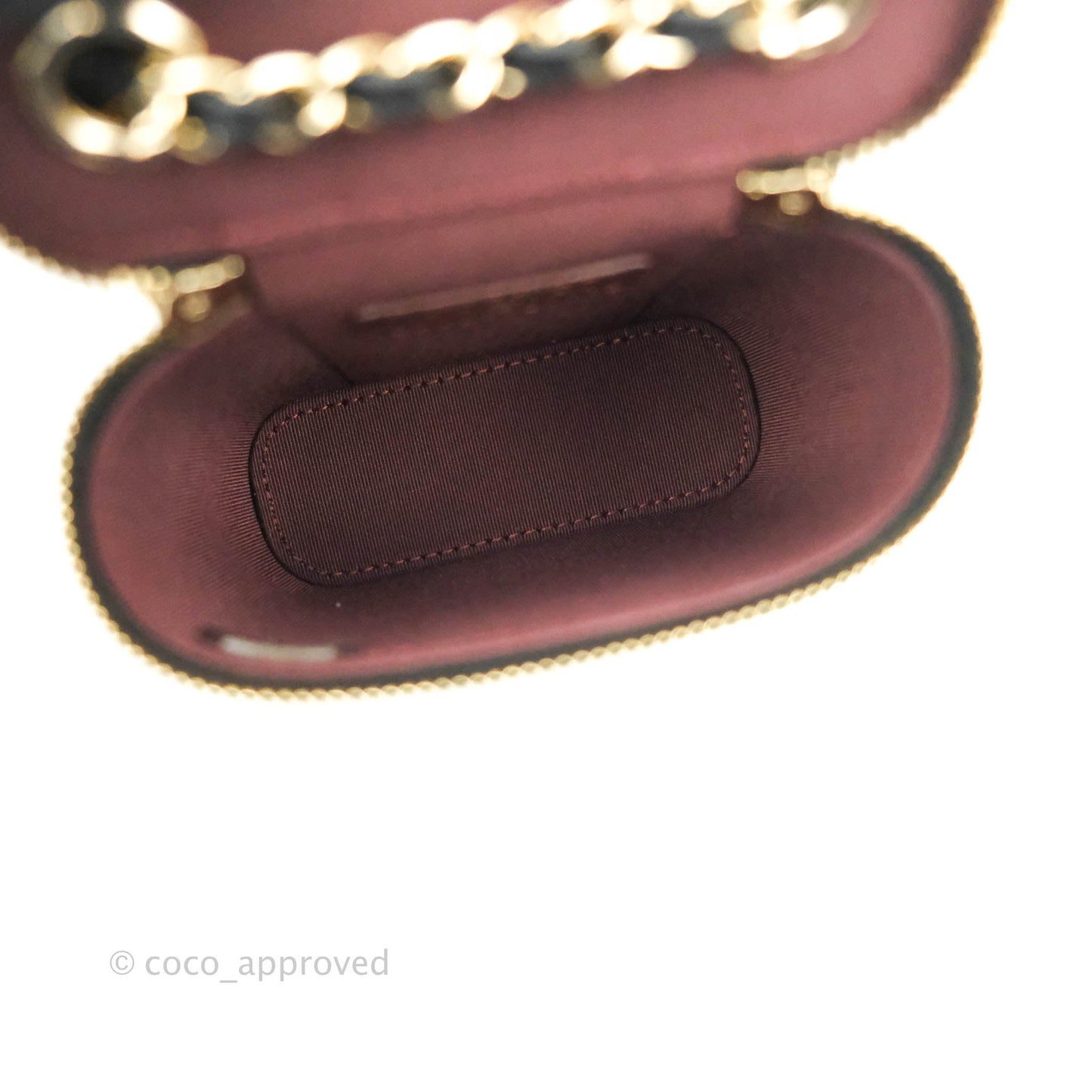 Chanel Classic Mini Vanity With Chain Black Lambskin Gold Hardware