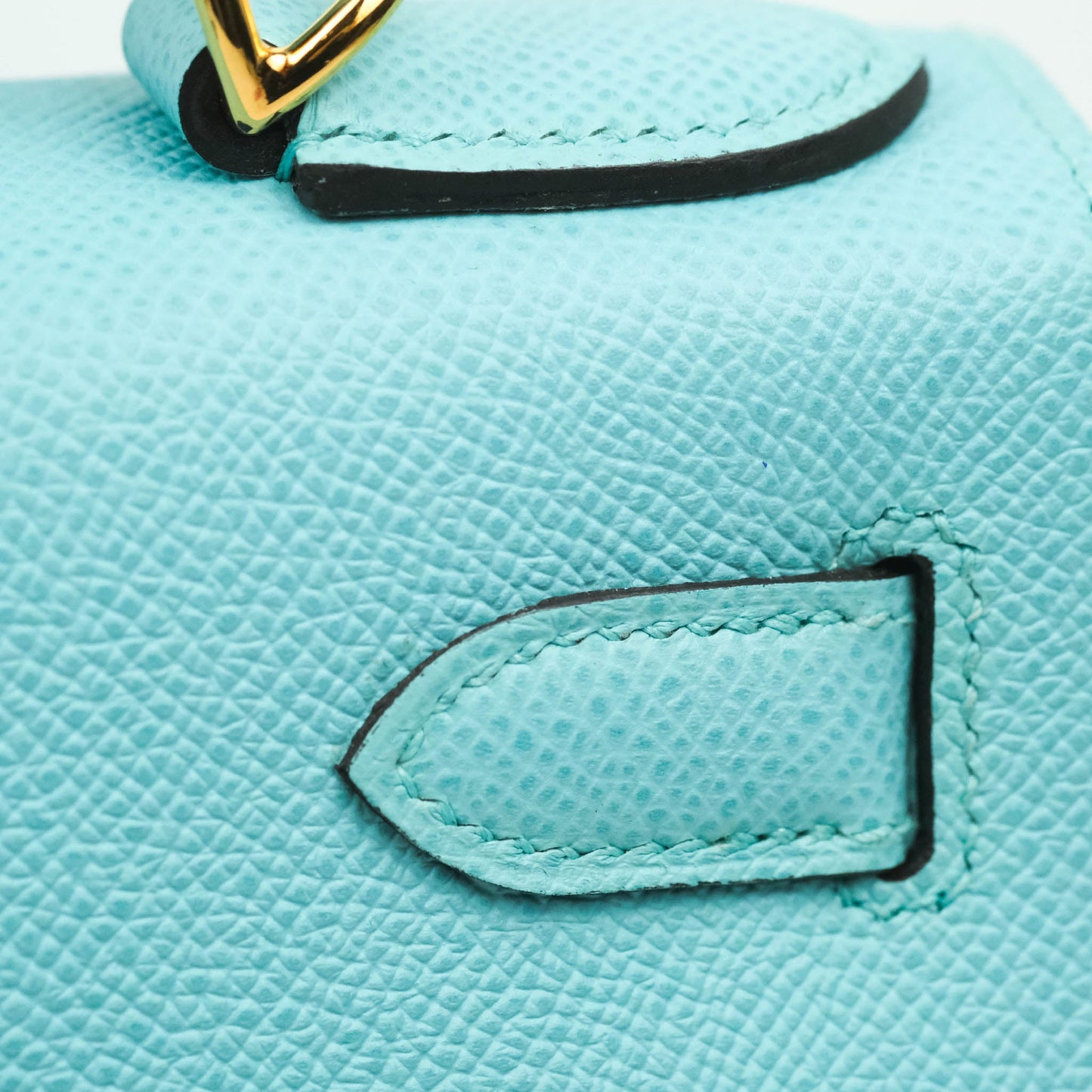 Hermès Sellier Kelly 28 Veau Epsom Bleu Atoll Gold Hardware
