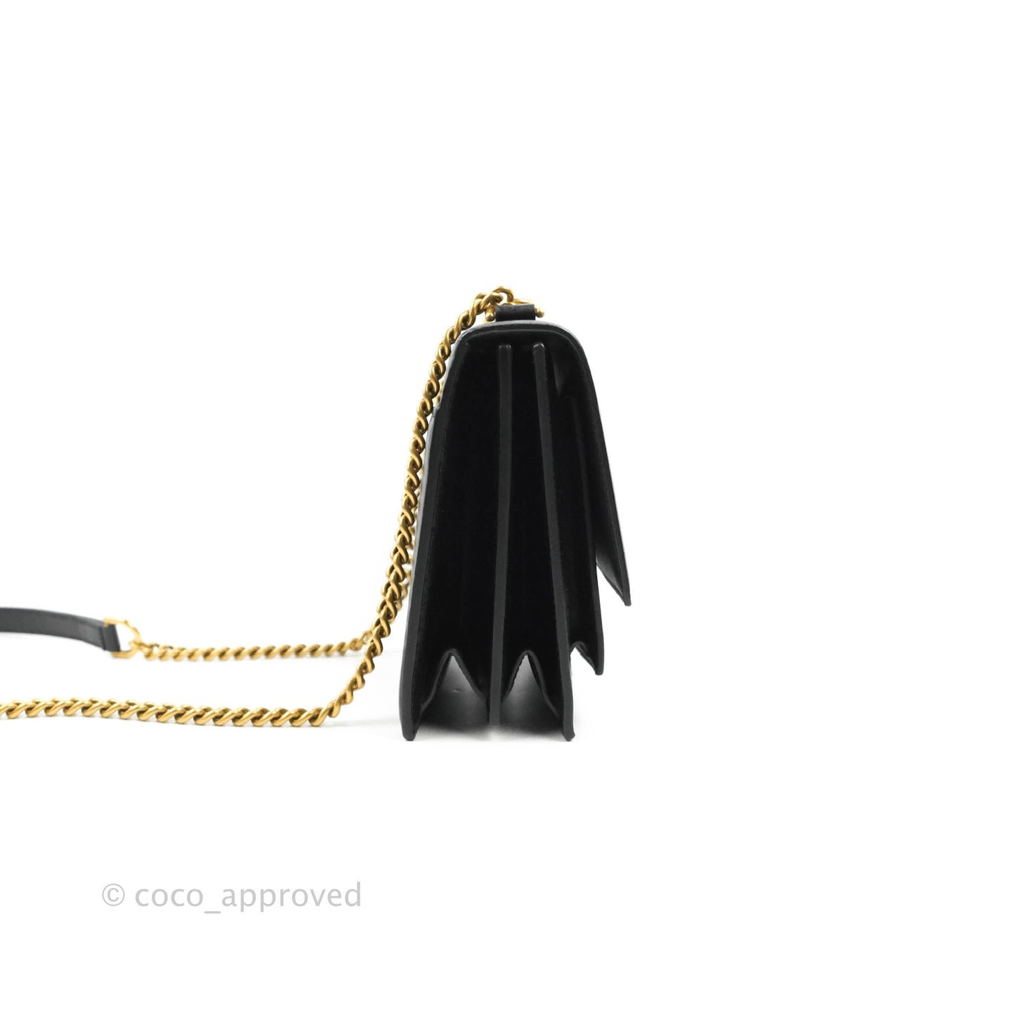 Balenciaga Small Sharp Chain Shoulder Bag Black Box Calfskin