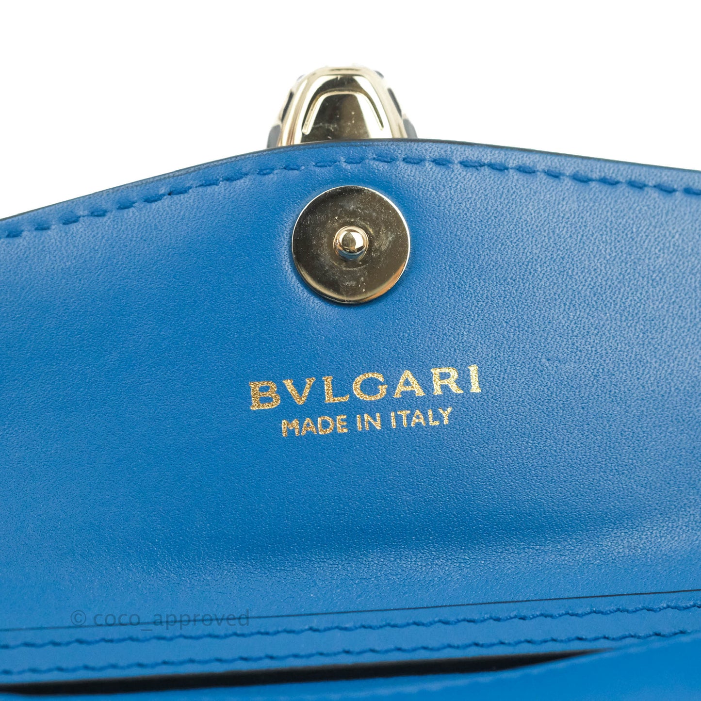 Bvlgari Serpenti Forever Mini Bag in Blue Gold Hardware