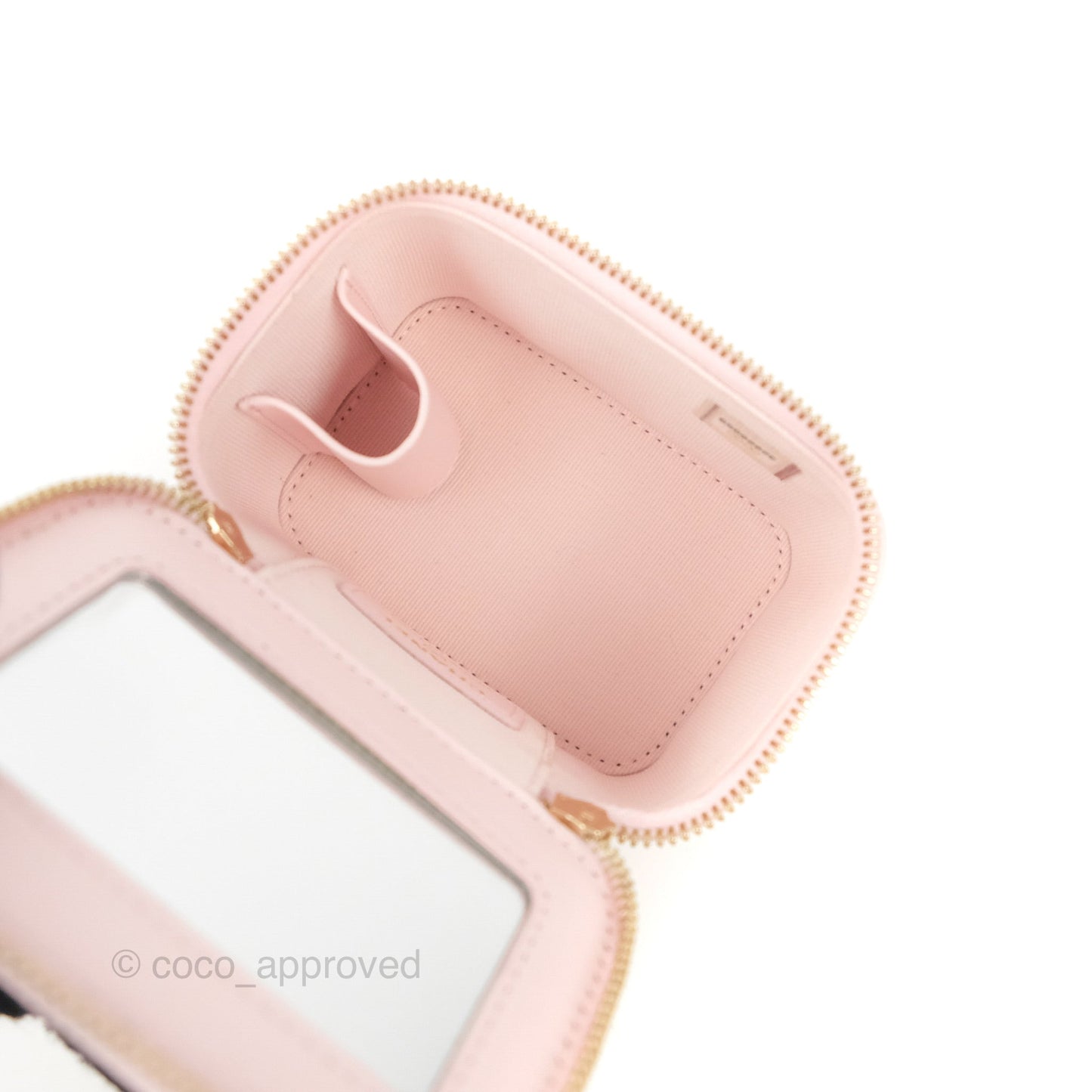 Chanel Mini Vanity With Coco Chain Light Pink Lambskin Gold Hardware