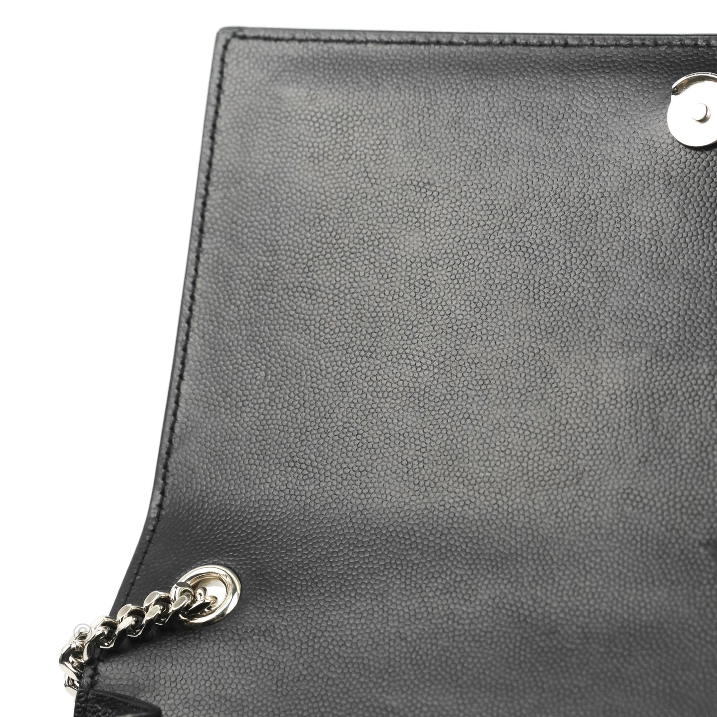 Saint Laurent Medium Classic Monogram Kate Black Grained Calfskin