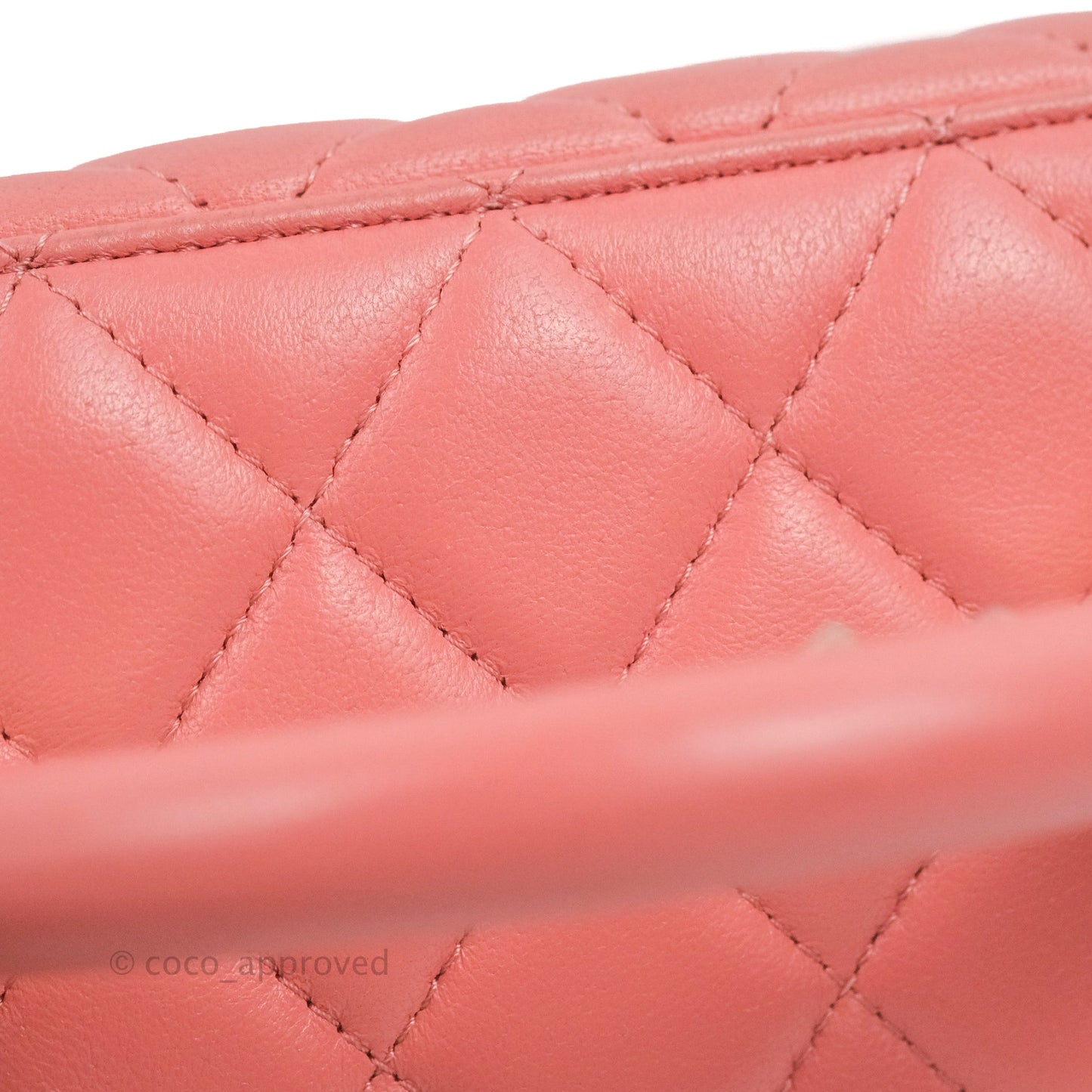 Chanel Vanity Rectangular Top Handle Pink Lambskin Gold Hardware