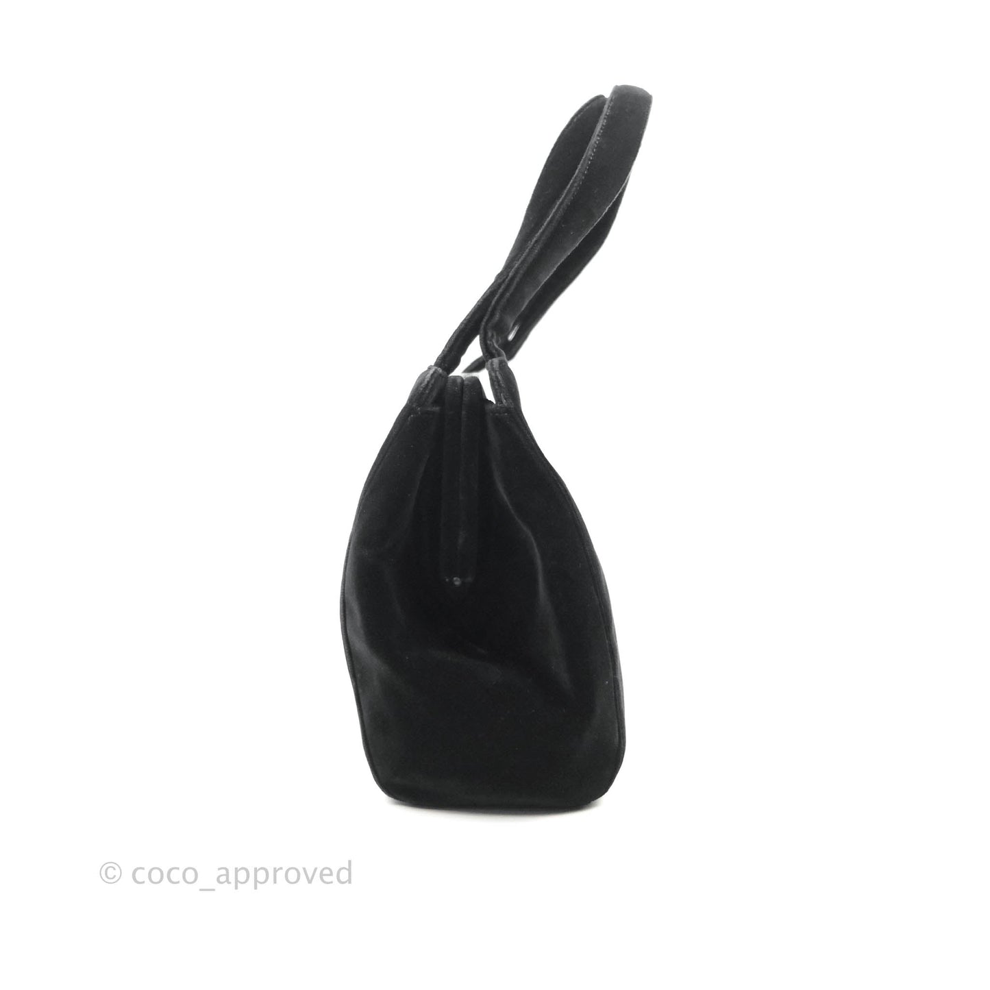 Chanel Vintage CC Handbag So Black Velvet