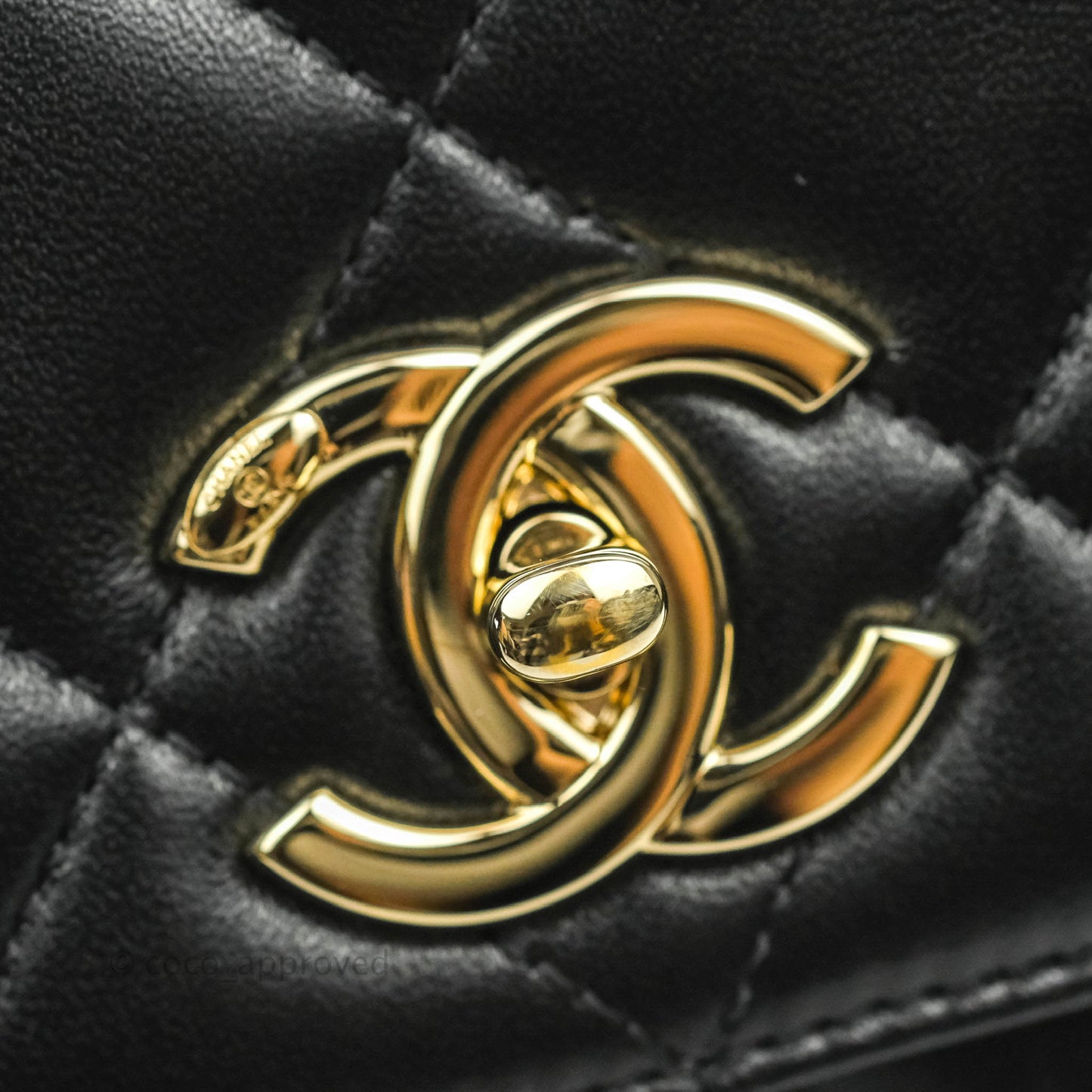 Chanel Trendy CC Small Black Lambskin Gold Hardware