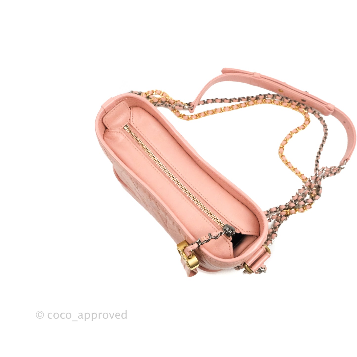 Chanel Small Gabrielle Hobo Quilted Pink Aged Calfskin