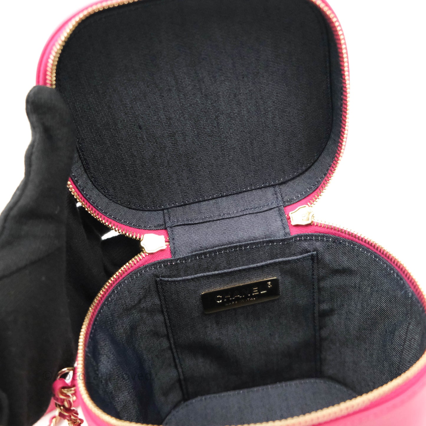 Chanel CC Mania Vanity Case Pink Lambskin Gold Hardware