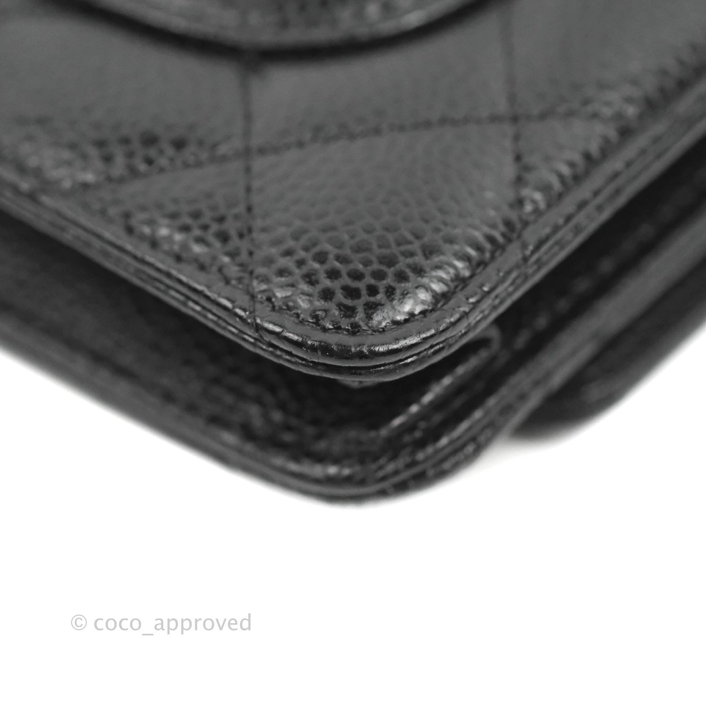 Chanel Quilted Classic WOC Black Caviar Silver Hardware