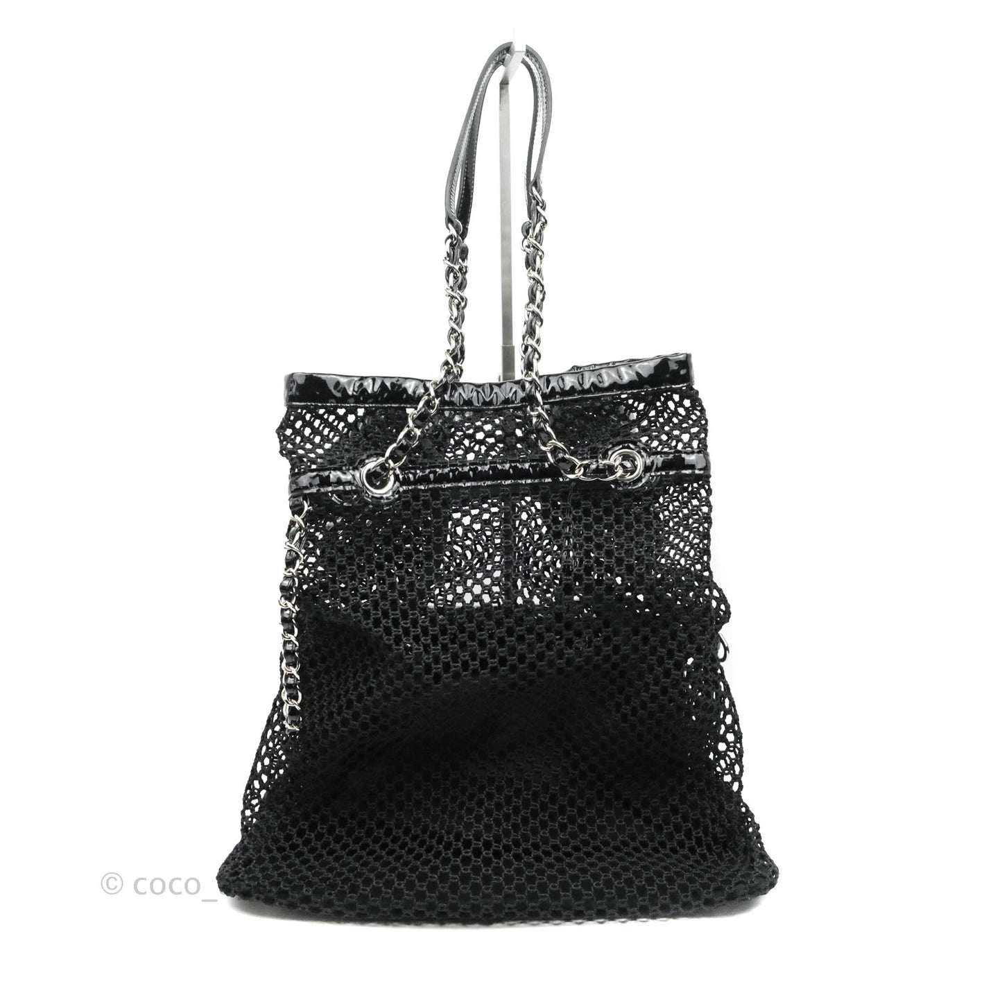 Chanel La Madrague Large Net Tote w Removable Patent Medium Flap