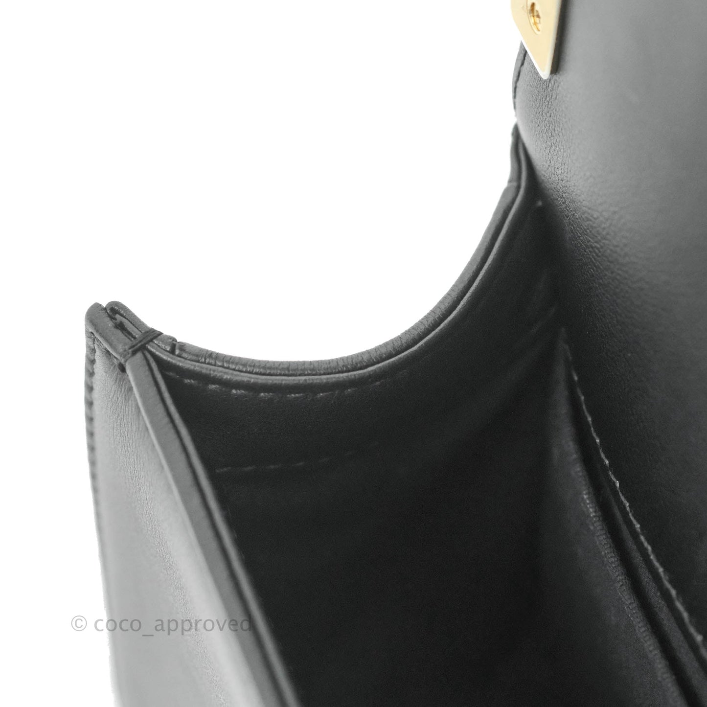 Chanel Boy Quilted Small Black Calfskin Aged Gold Hardware