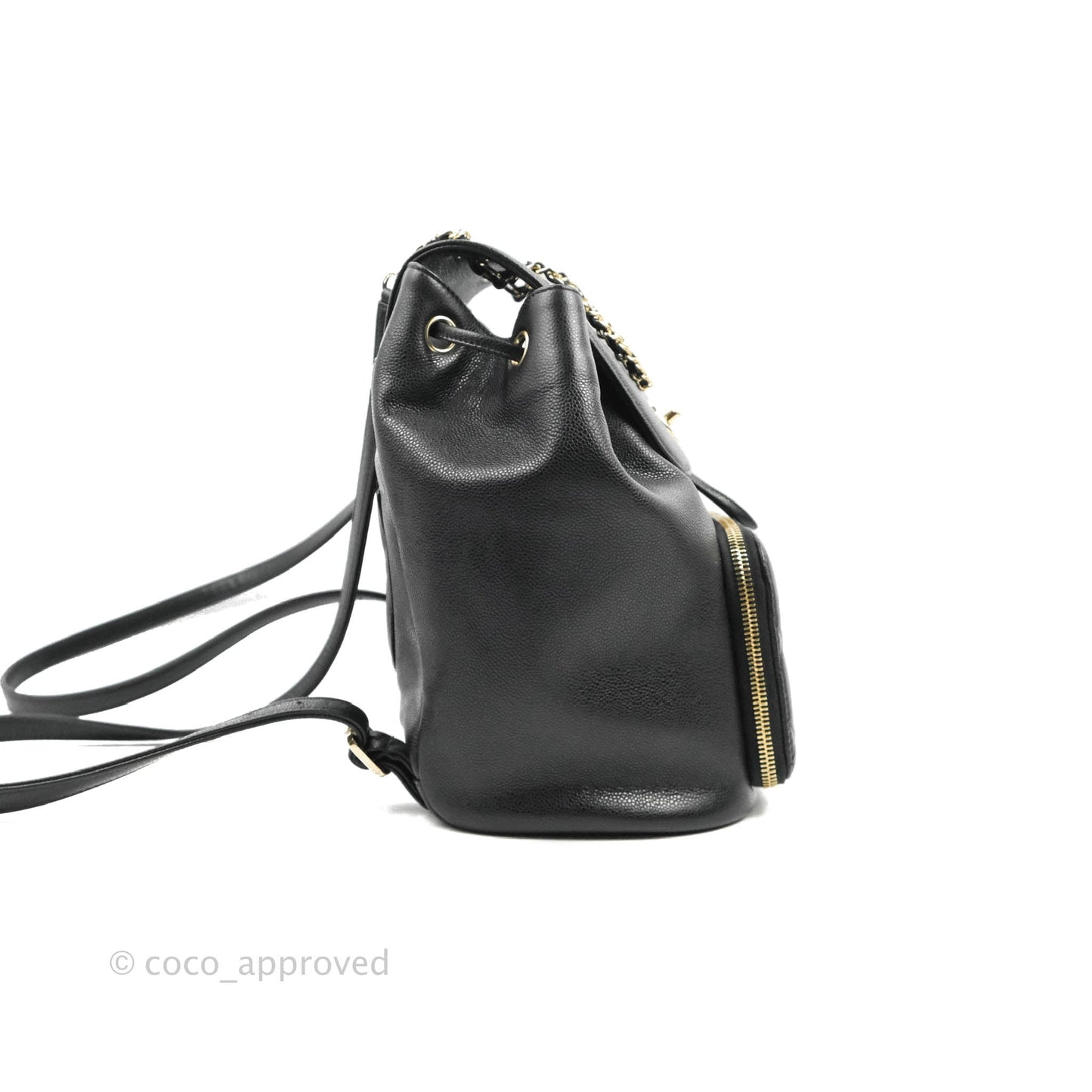Chanel Quilted Business Affinity Backpack Black Caviar Gold Hardware