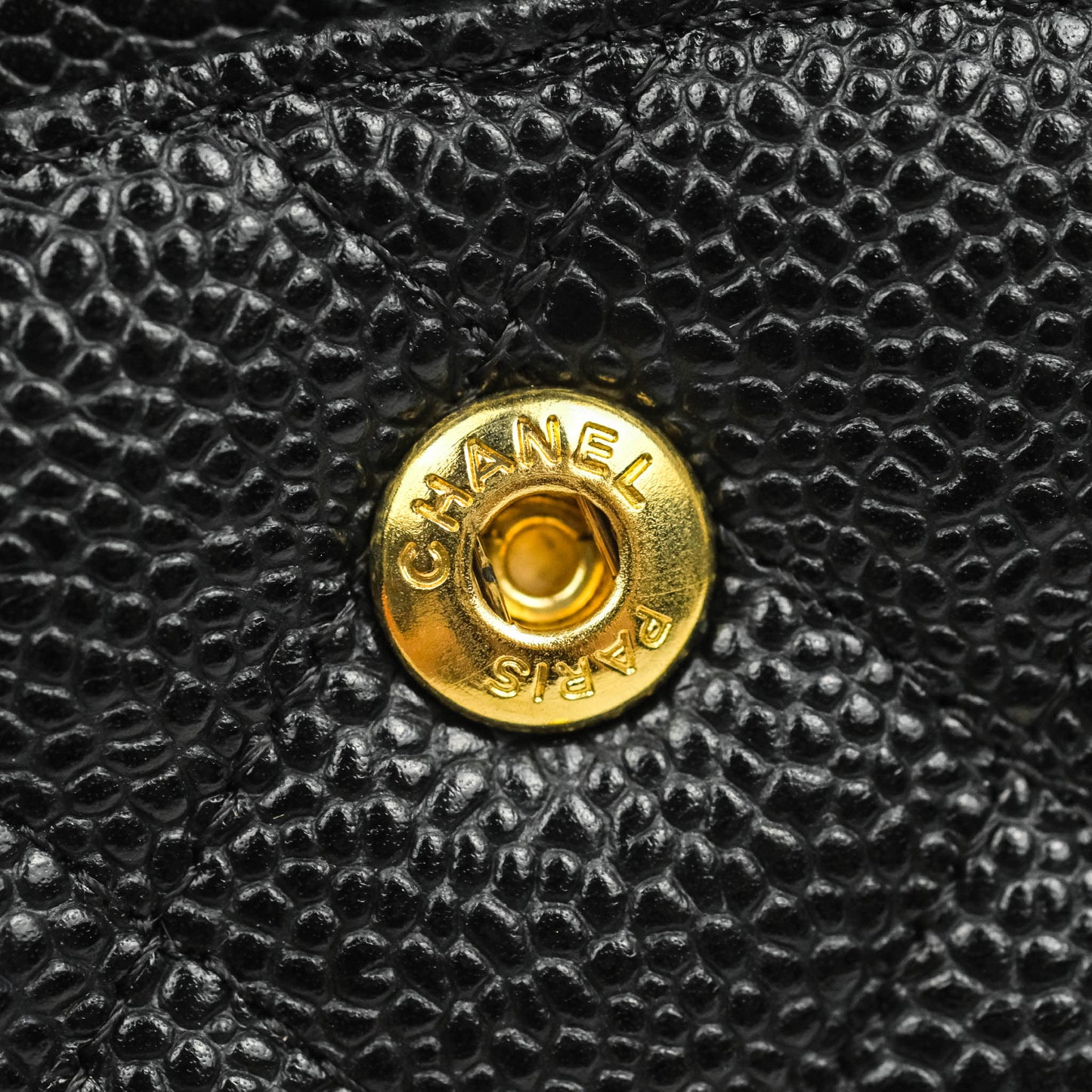 Chanel Classic M/L Medium Double Flap Black Caviar 24k Gold Hardware