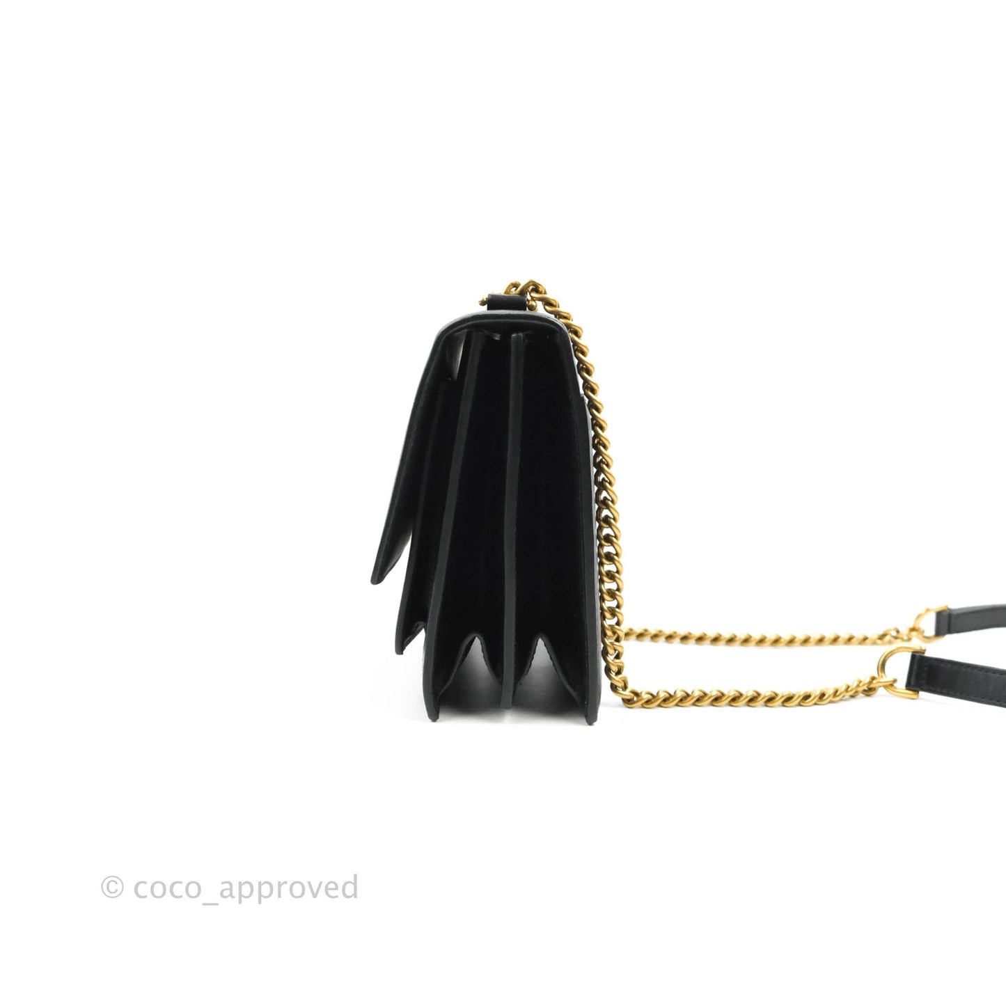 Balenciaga Small Sharp Chain Shoulder Bag Black Box Calfskin