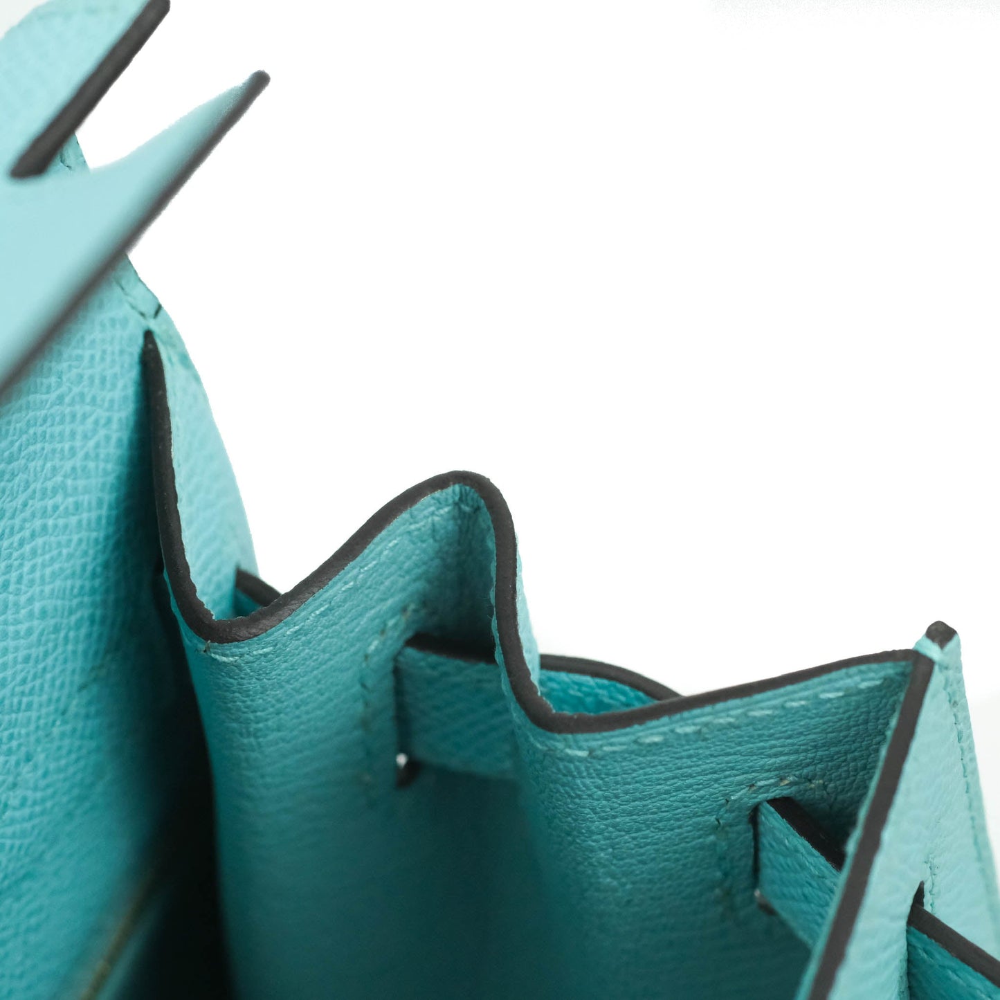 Hermès Sellier Kelly 28 Veau Epsom Bleu Atoll Gold Hardware