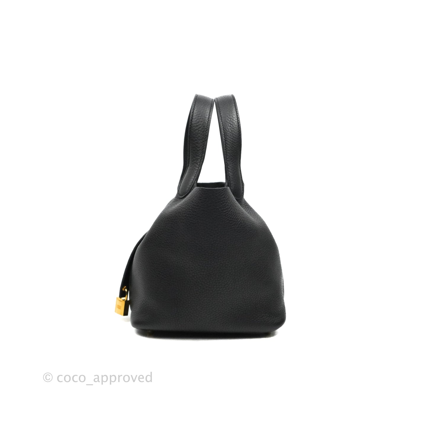 Hermès Picotin Lock 18 Black Clemence Gold Hardware
