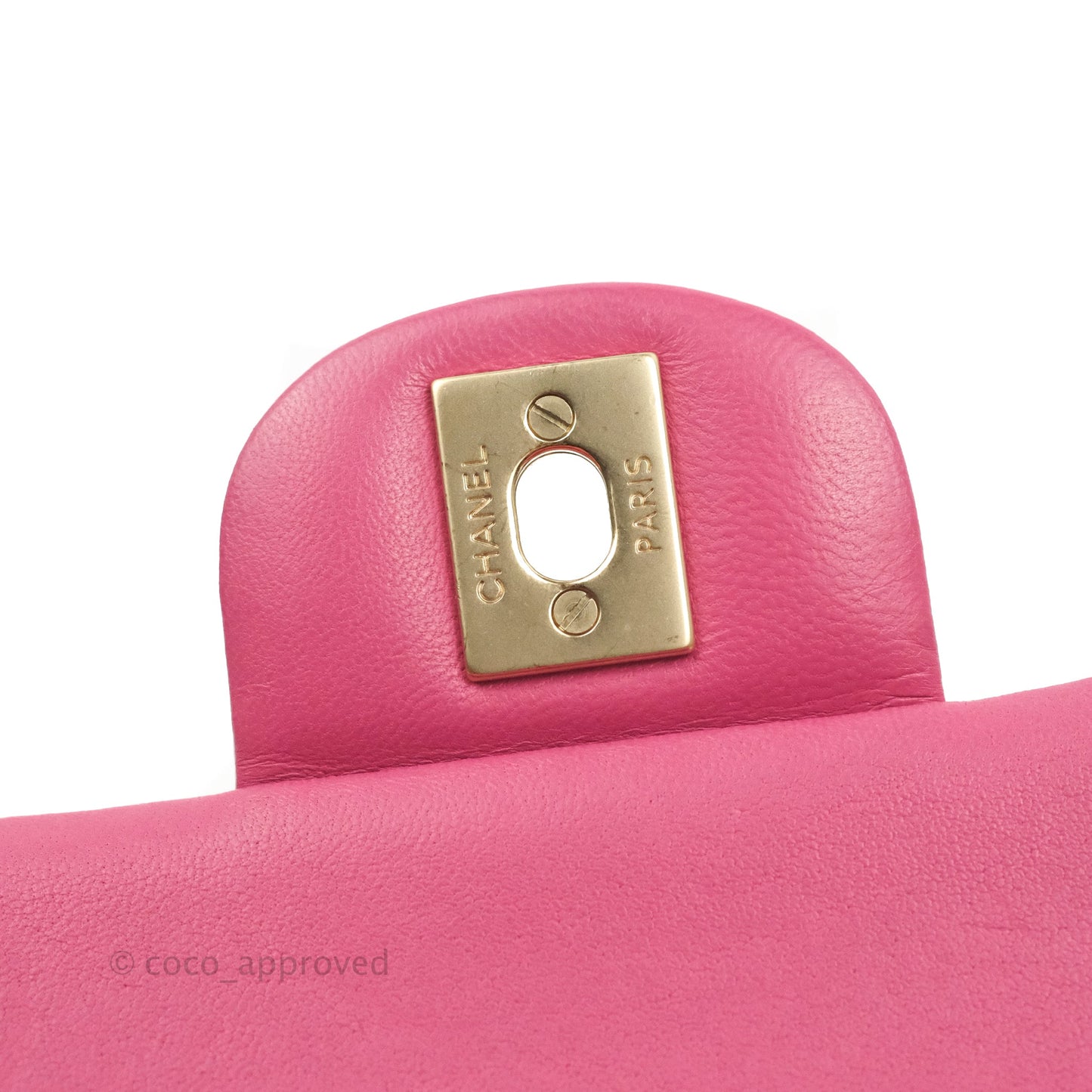 Chanel Classic M/L Medium Double Flap Pink Lambskin Matte Gold Hardware
