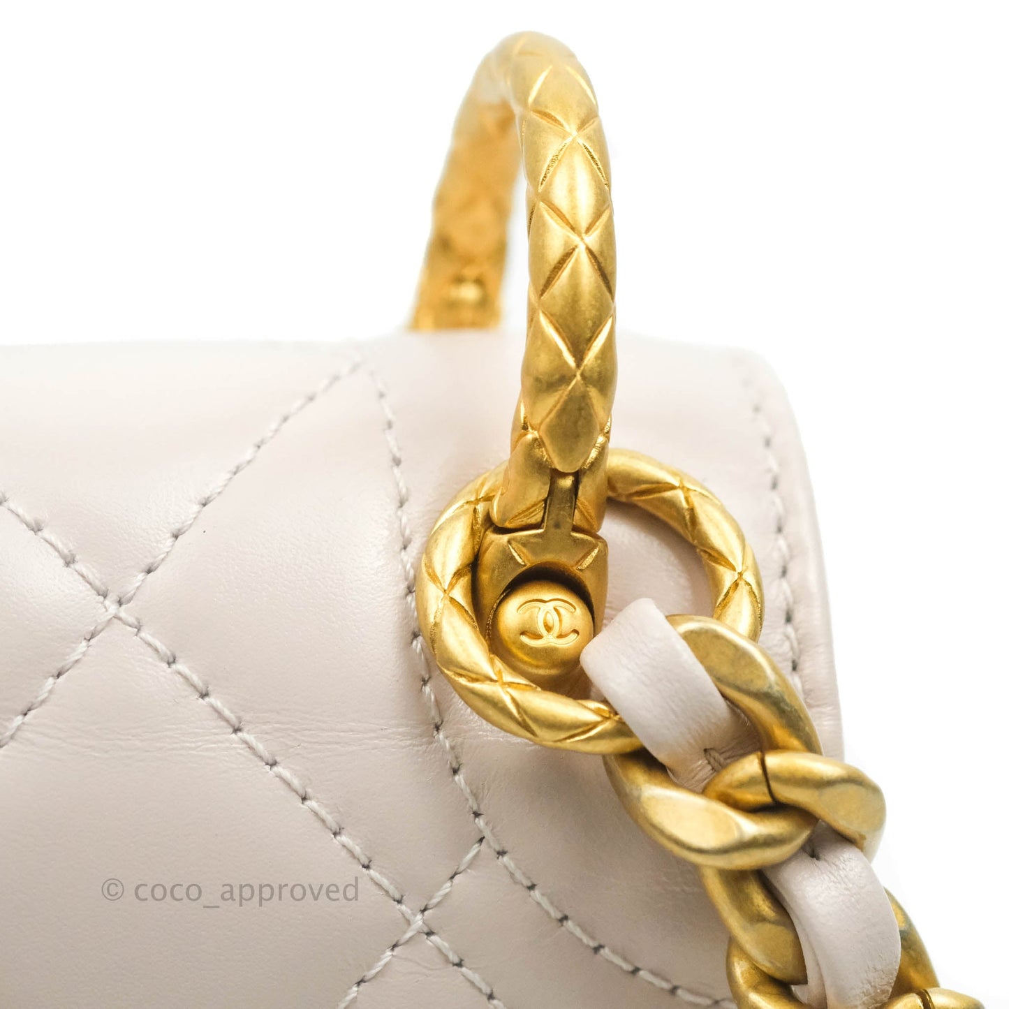 Chanel Mini Flap Light Lilac Glazed Calfskin Aged Gold Hardware