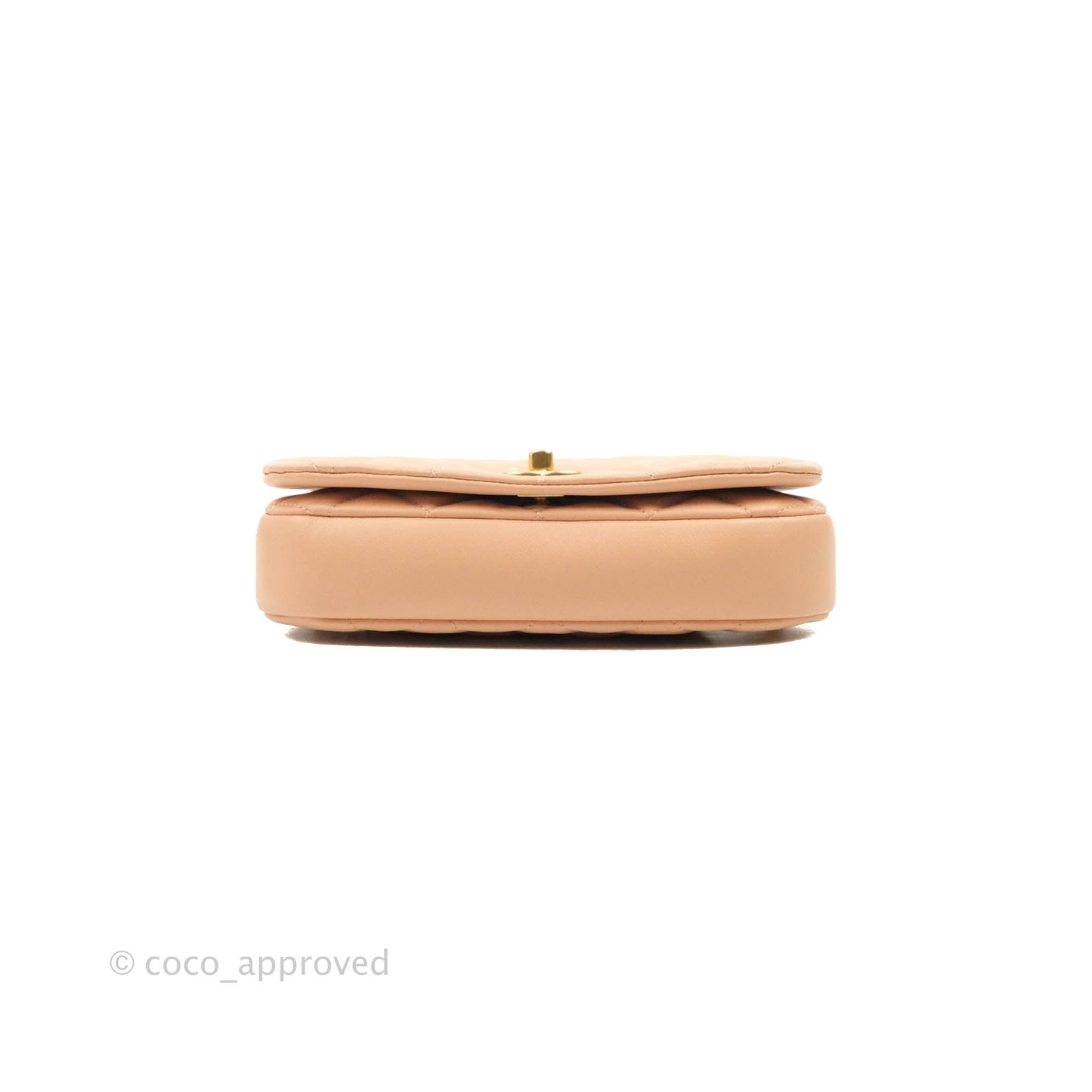 Chanel Clutch with Chain Beige Pink Calfskin Aged Gold Hardware