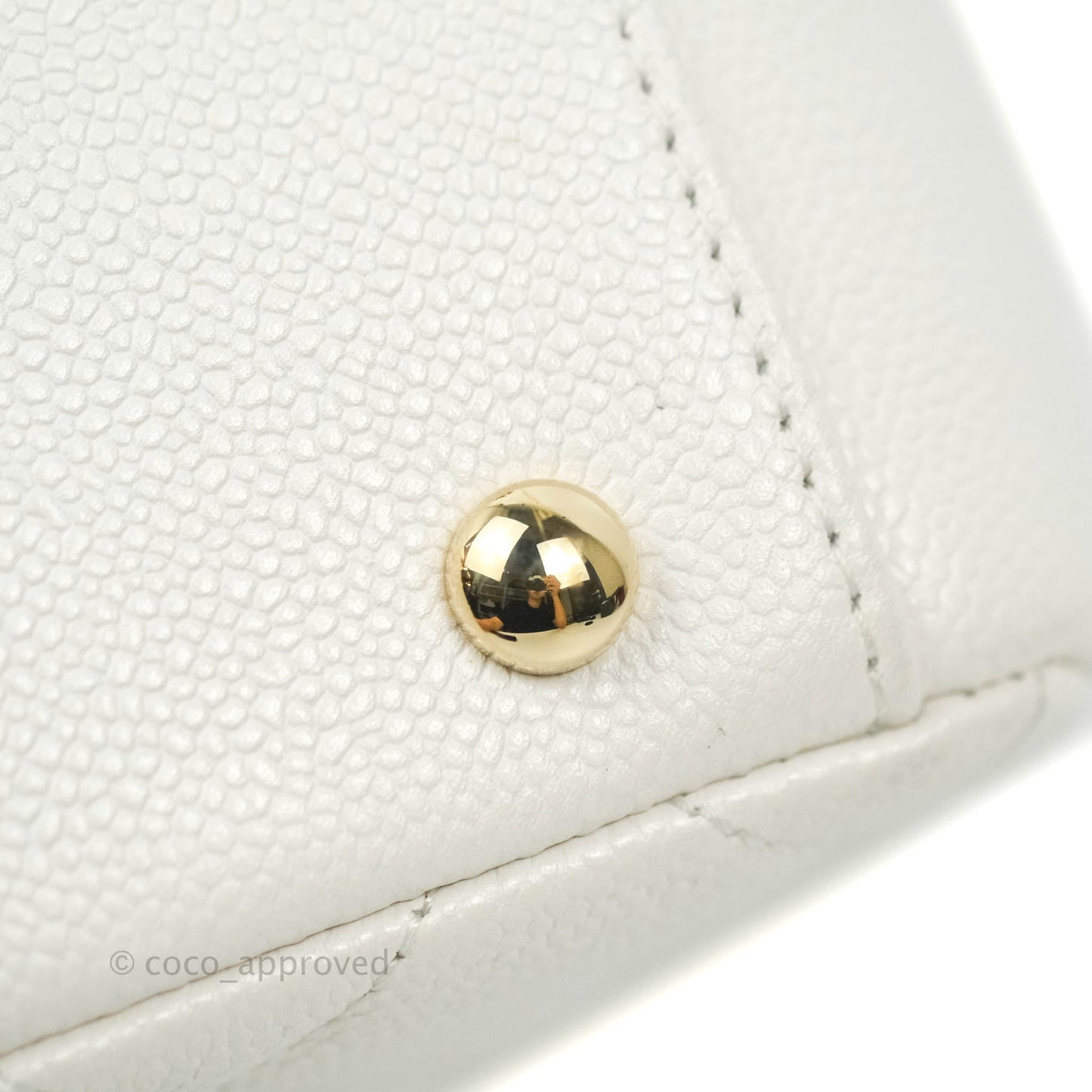 Chanel Quilted Small Business Affinity Flap White Caviar Gold Hardware