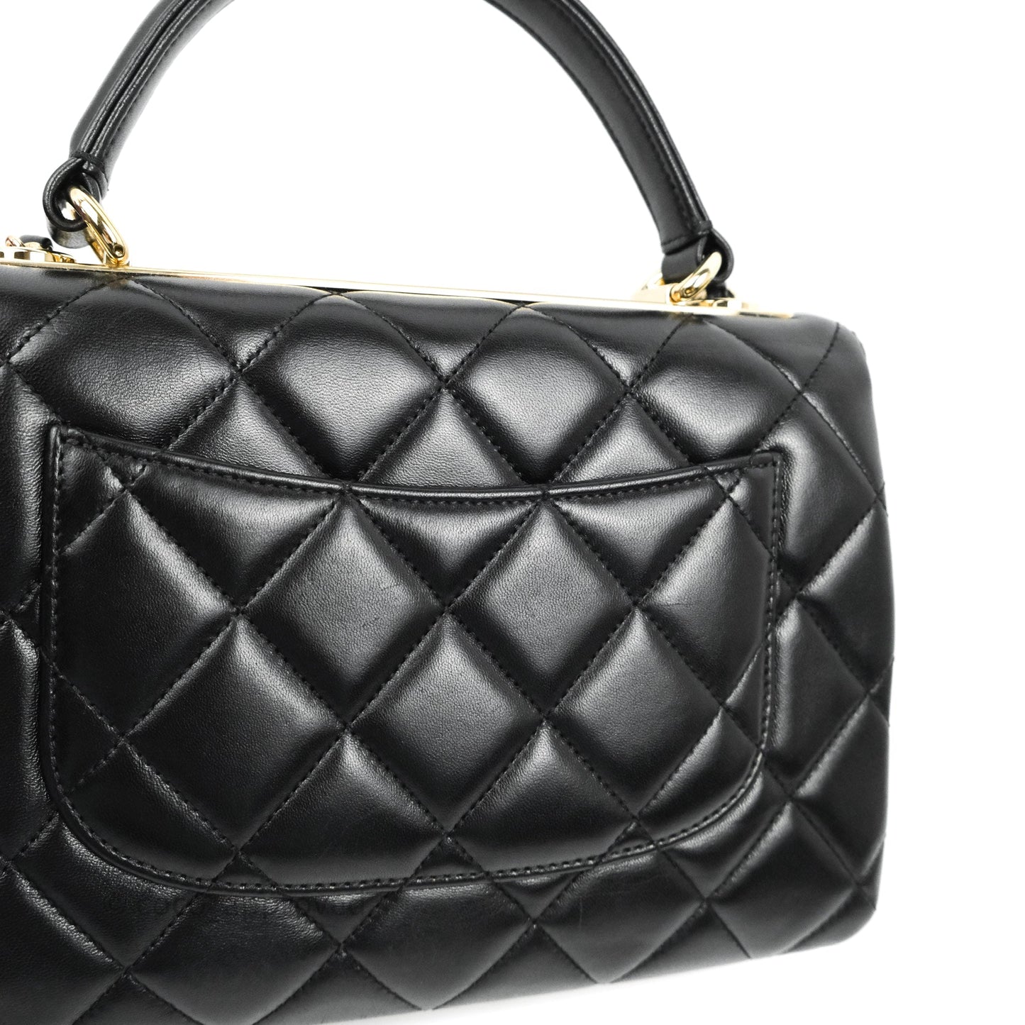 Chanel Small Trendy CC Black Lambskin Gold Hardware