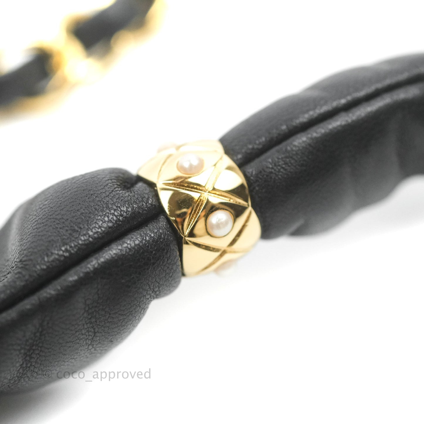 Chanel Mini Bucket Bag with Fluffy Chain Black Lambskin Gold Hardware