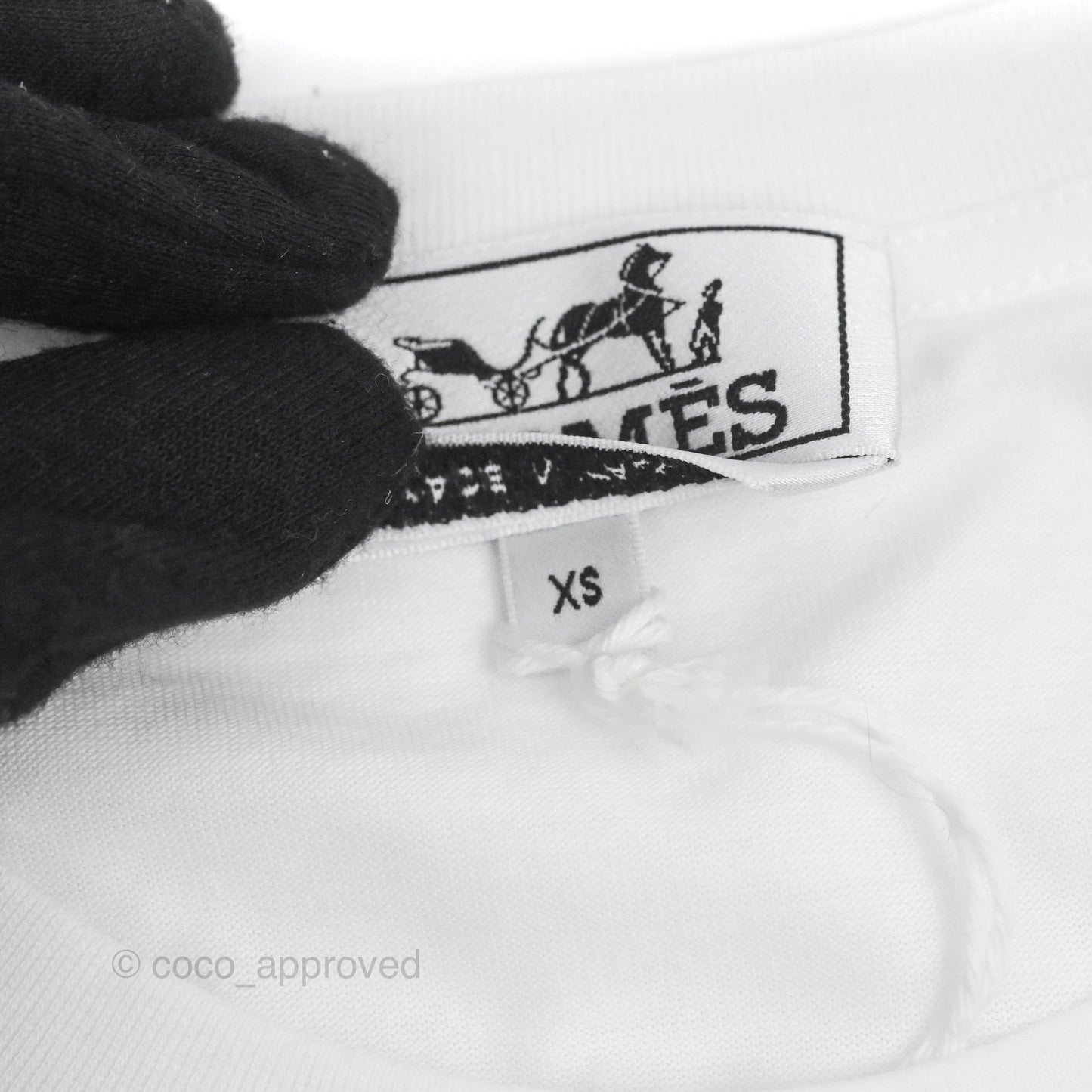 Hermes Robot Print White T-Shirt Size XS