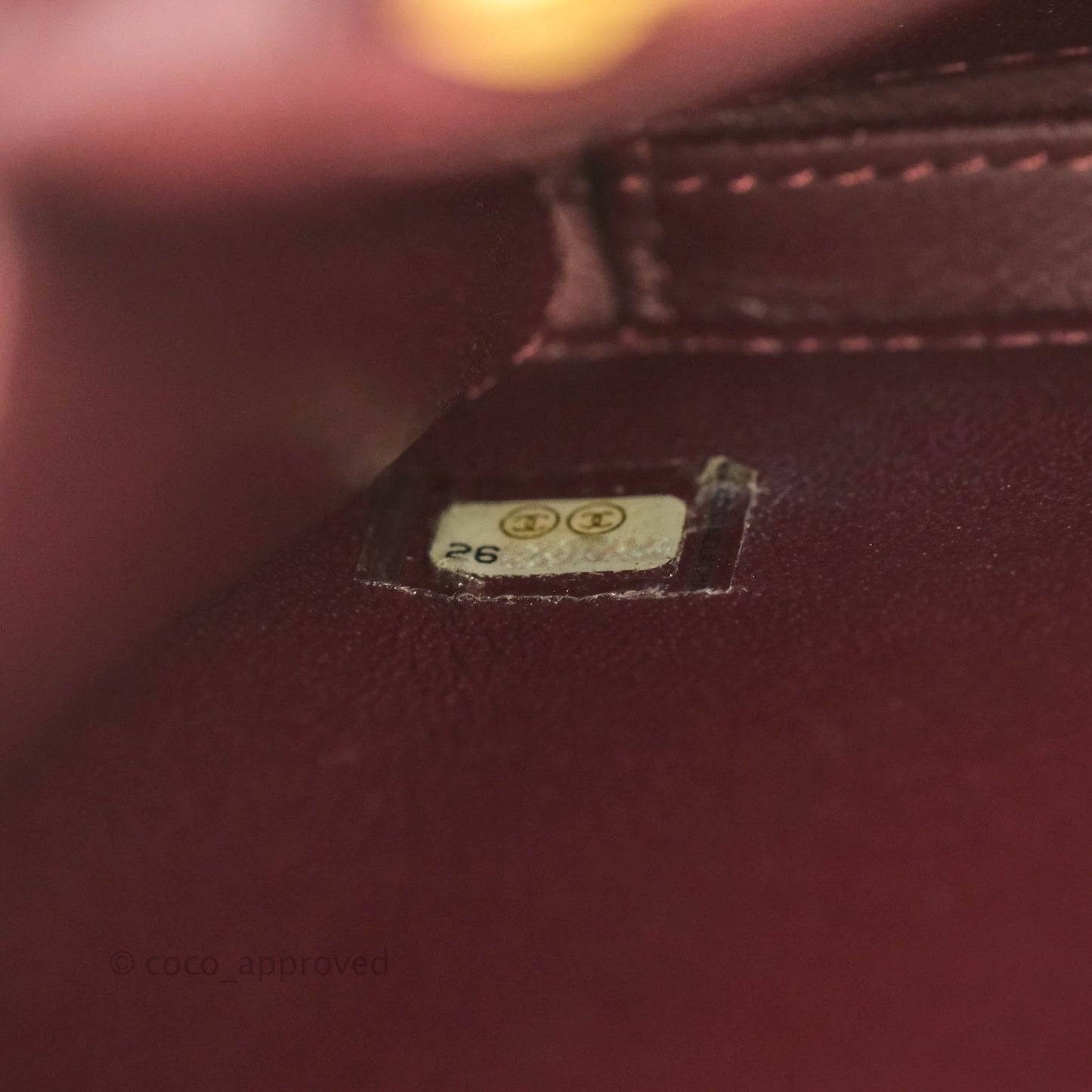 Chanel Quilted Medium CC Filigree Vanity Case Iridescent Burgundy Caviar Gold Hardware