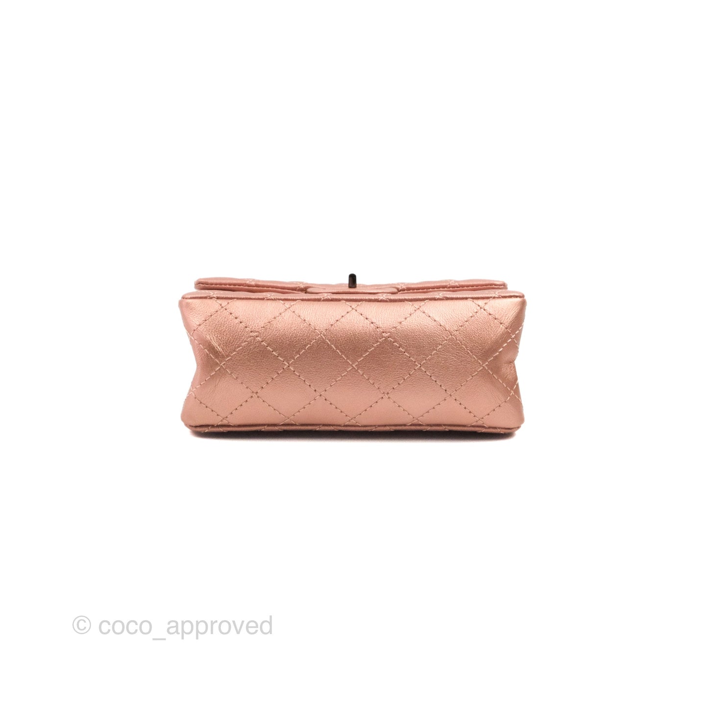 Chanel Mini Reissue 224 Metallic Calfskin Rose Gold