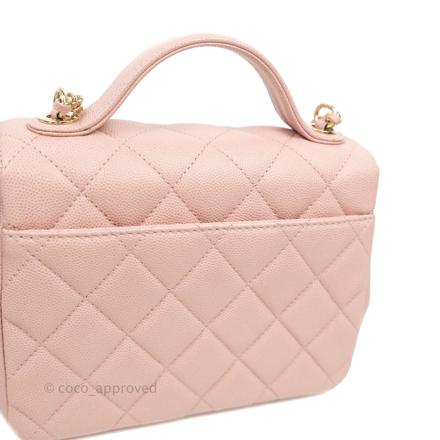 Chanel Quilted Small Business Affinity Flap Pink Caviar Gold Hardware