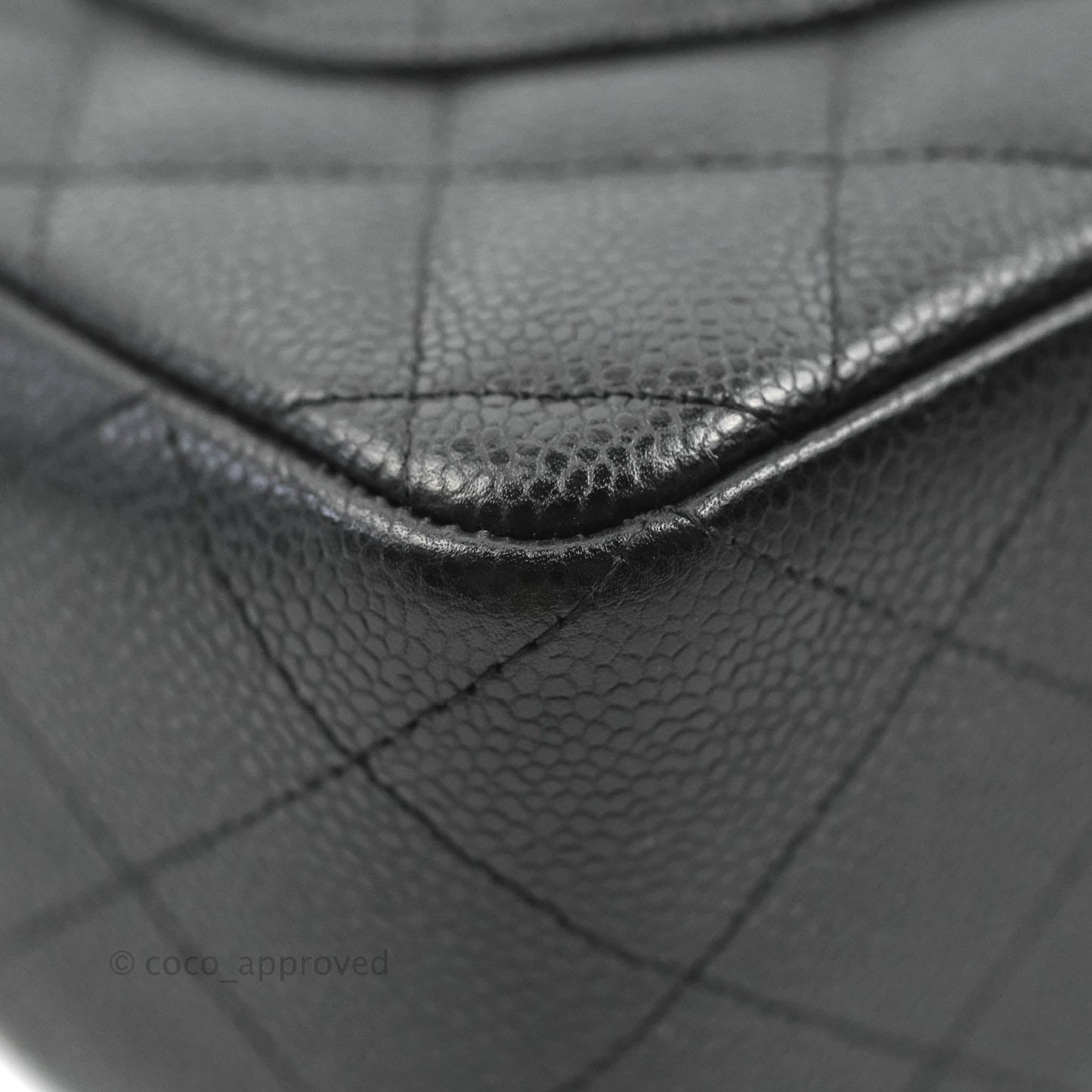 Chanel Jumbo Single Flap Black Caviar Silver Hardware⁣⁣