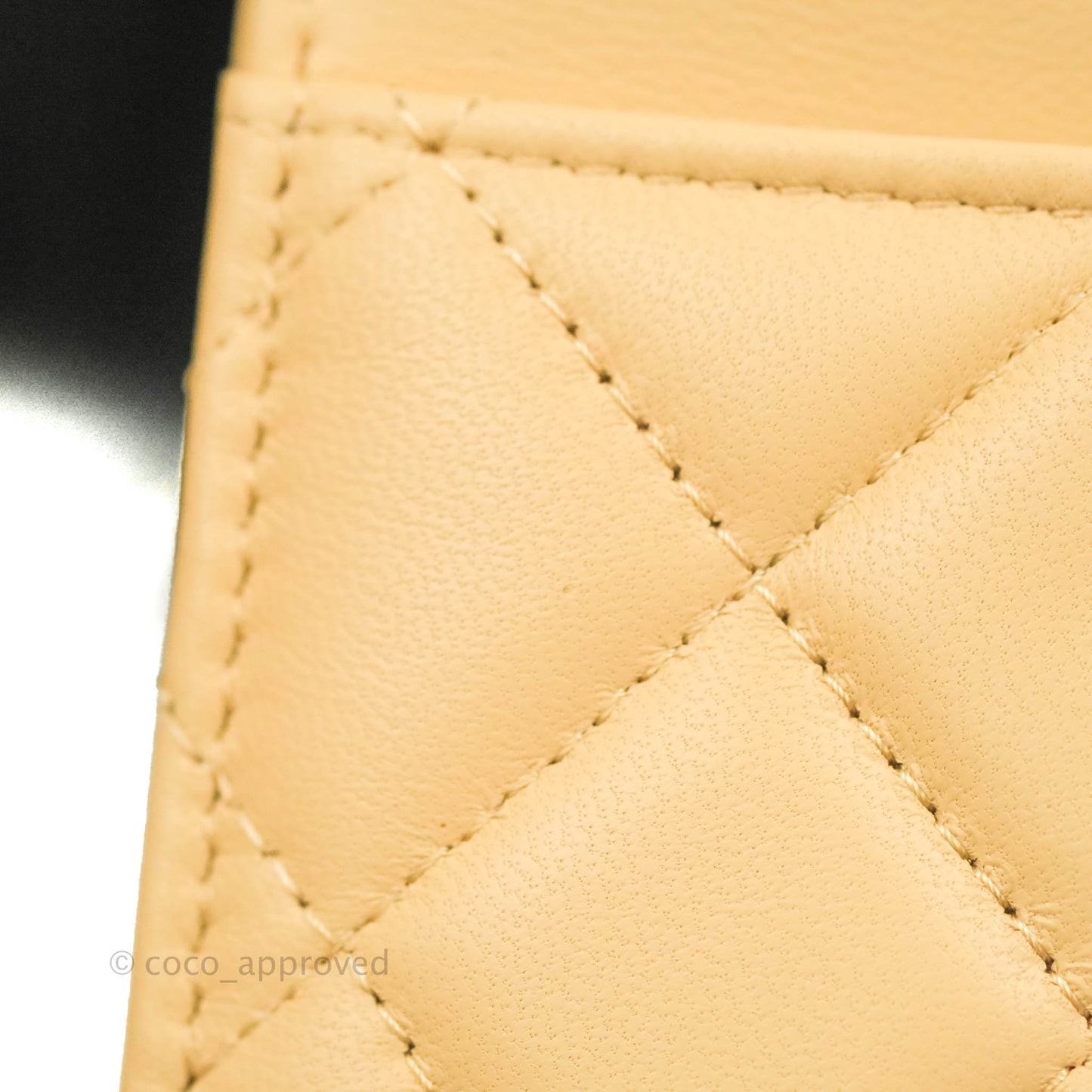 Chanel Quilted Pearl Crush Wallet on Chain WOC Beige Lambskin Aged Gold Hardware