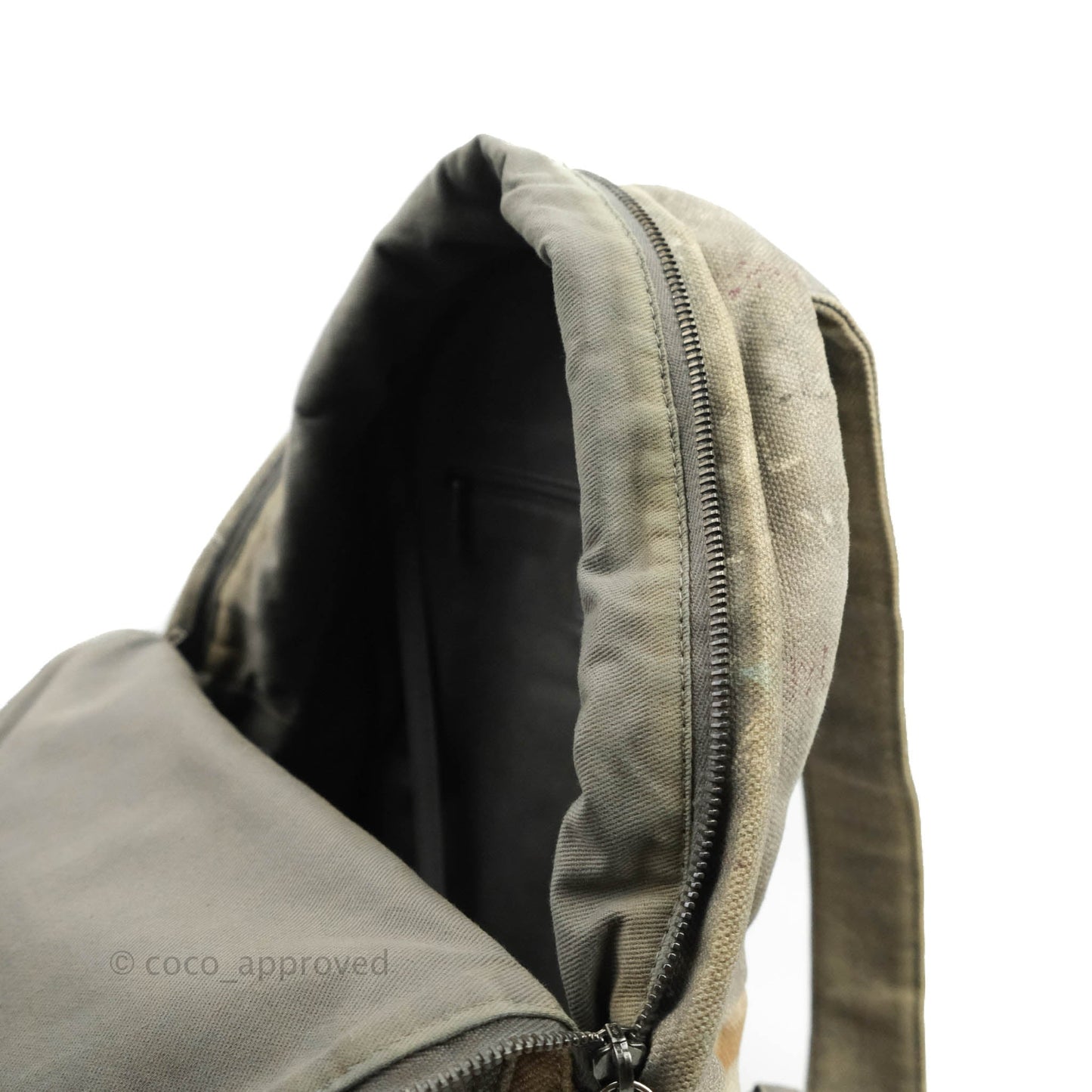 Chanel Medium Graffiti Printed Canvas Backpack Beige