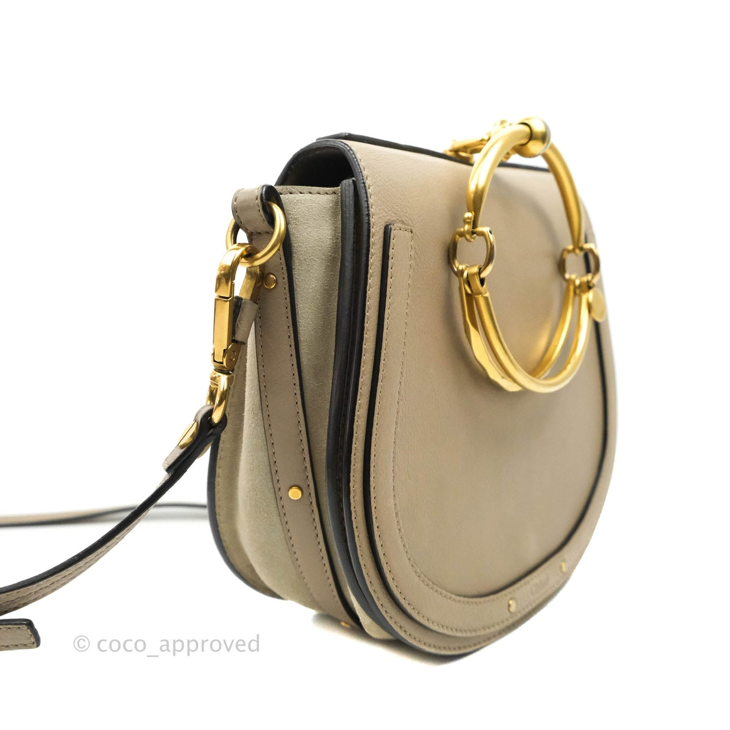 Chloé Medium Nile Crossbody Bag Motty Grey Calfskin